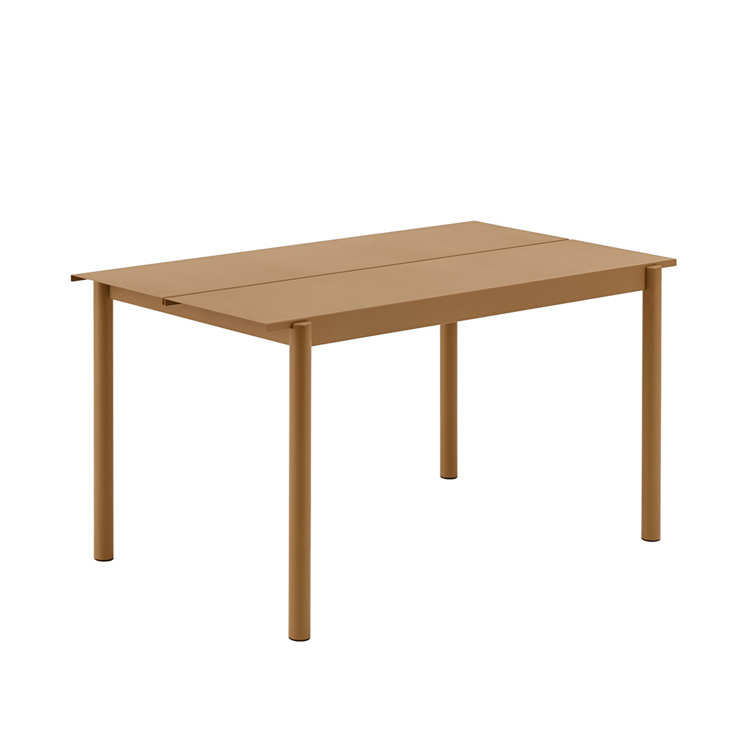 muuto linear steel table burnt orange 140 65437
