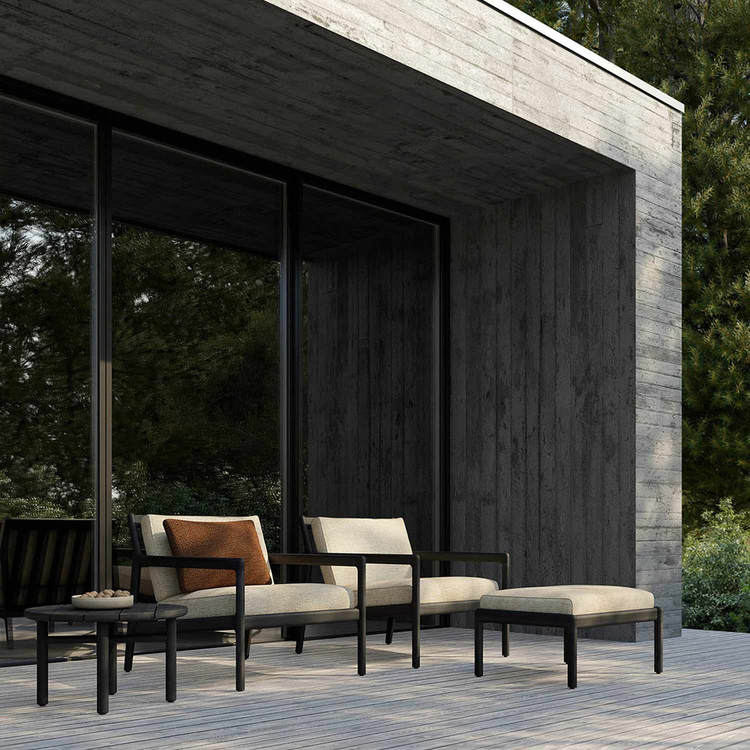 ethnicraft jack loungesessel schwarz teak natural garten 85598