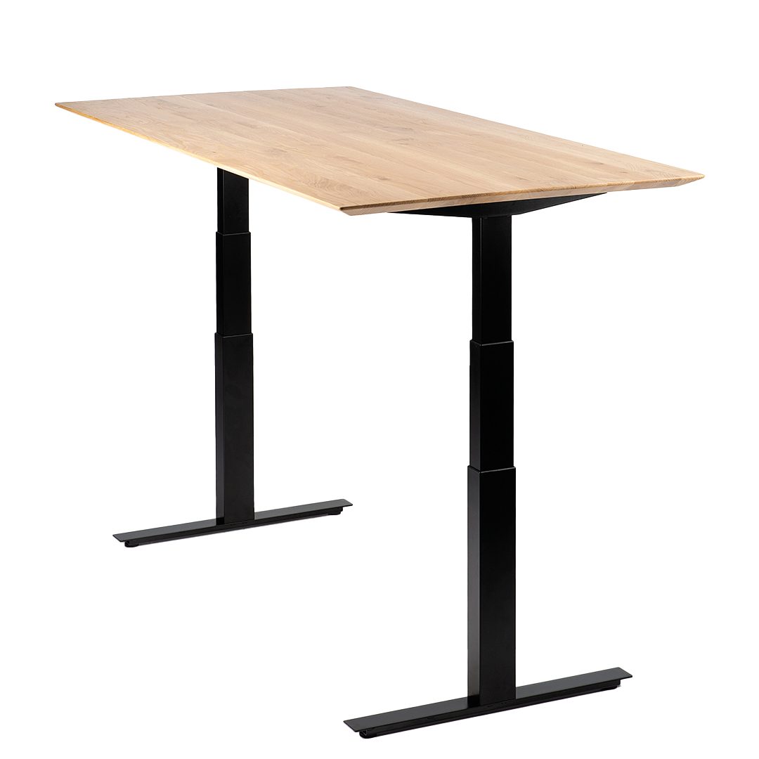 ethnicraft bok tischplatte verstellbarer schreibtisch seitenansicht 84291