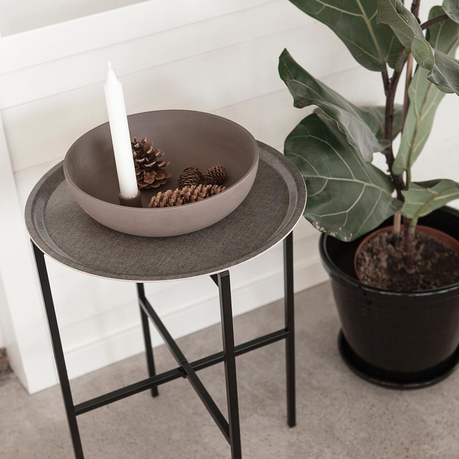 lidatorp kerzenhalter braun storefactory L kerze ambiente 84426