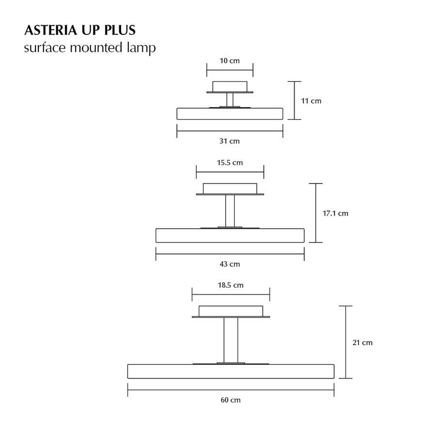 UMAGE - Asteria Up Plus Deckenleuchte mini pearl white