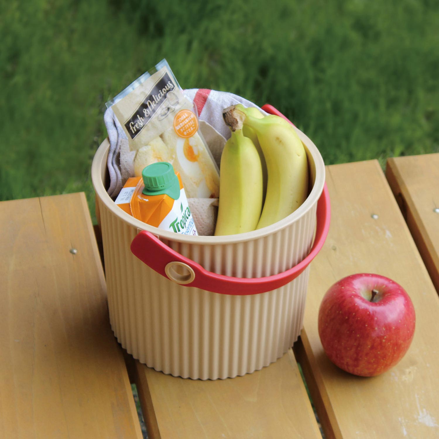 Hachiman - Omnioutil Eimer mit Deckel 4  ivory