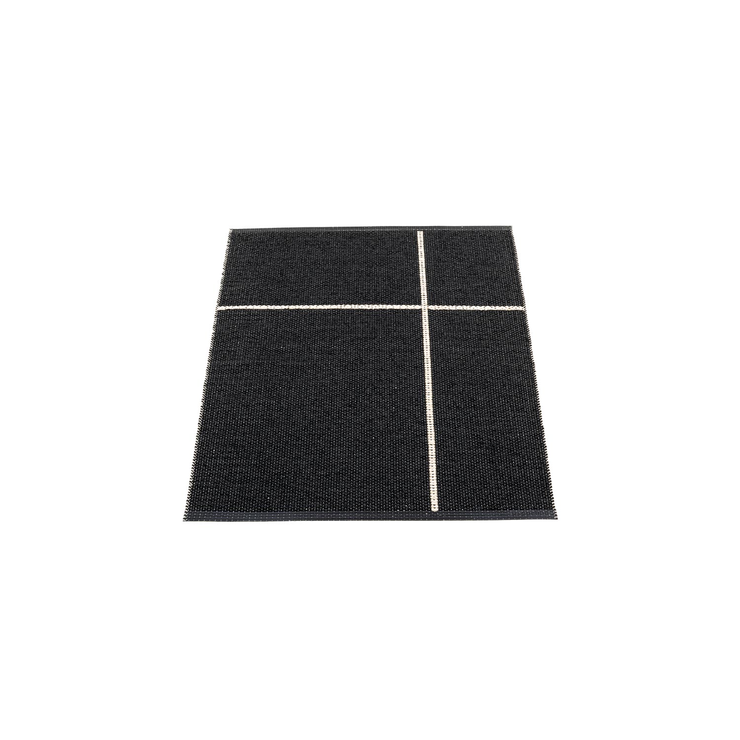 pappelina fred teppich black vanilla 70 90 cm 78903