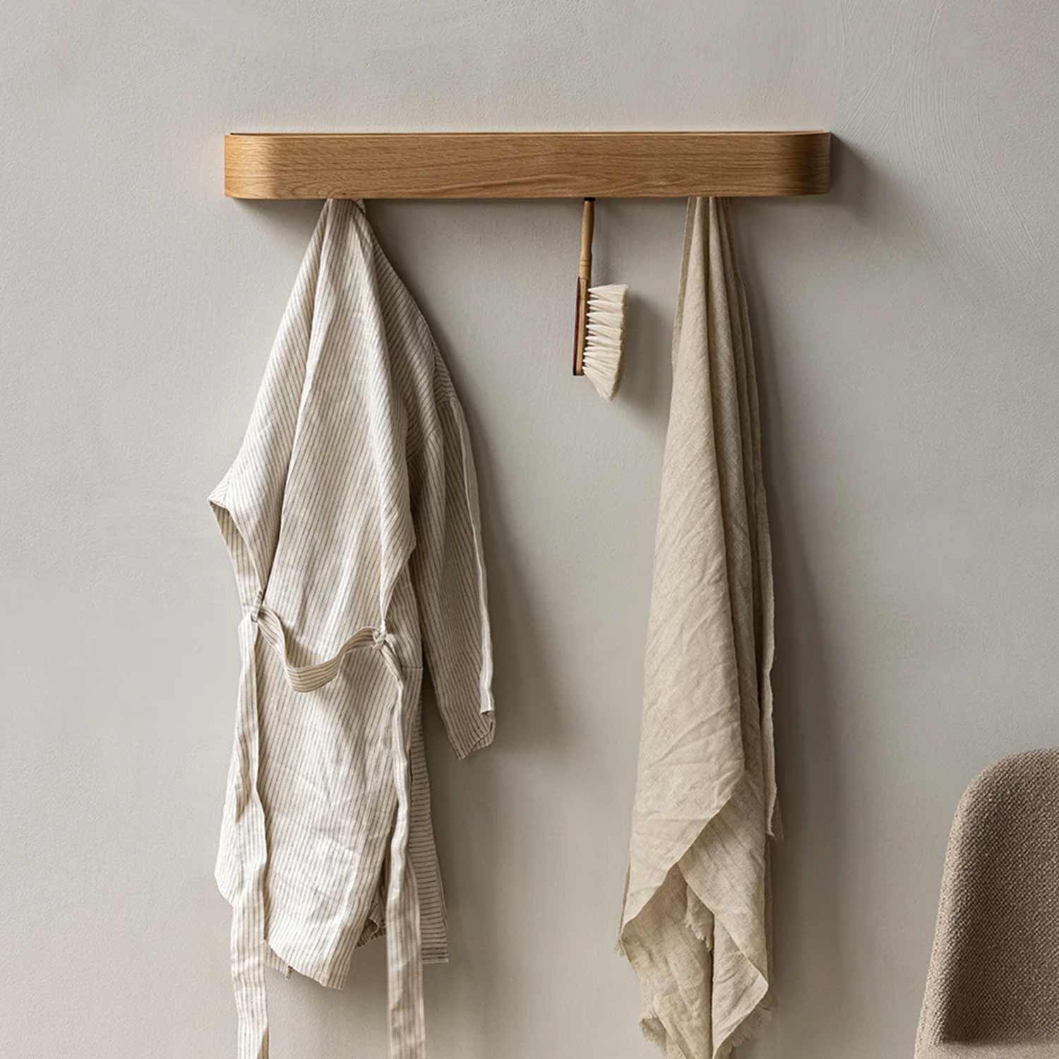 Audo - Epoch Wandregal mit Haken 50 cm eiche dunkel