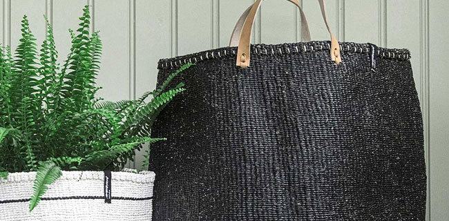 Mifuko Kiondo Korb schwarz