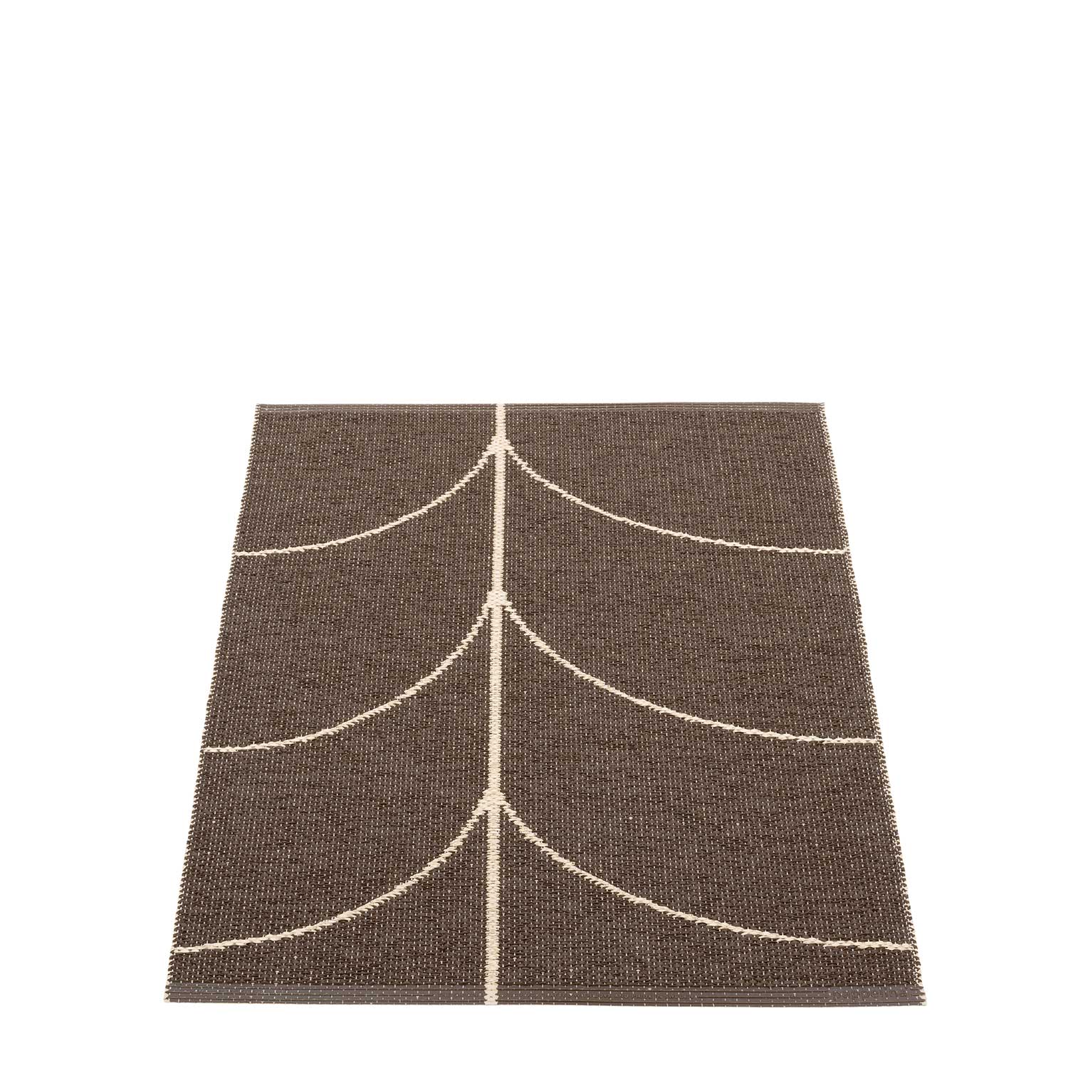 Pappelina - Leif Teppich 70x90 cm dark brown/cream