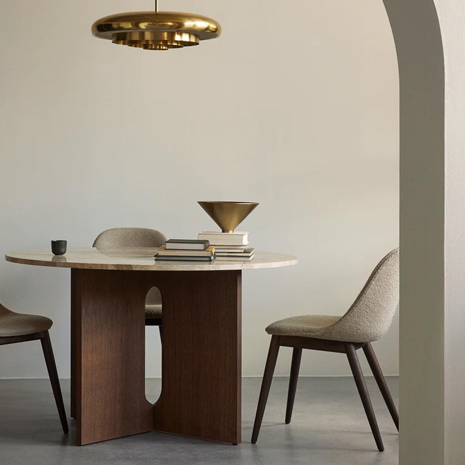 Audo - Androgyne Ø120 cm Natural Oak/Grey Galaxy Marble