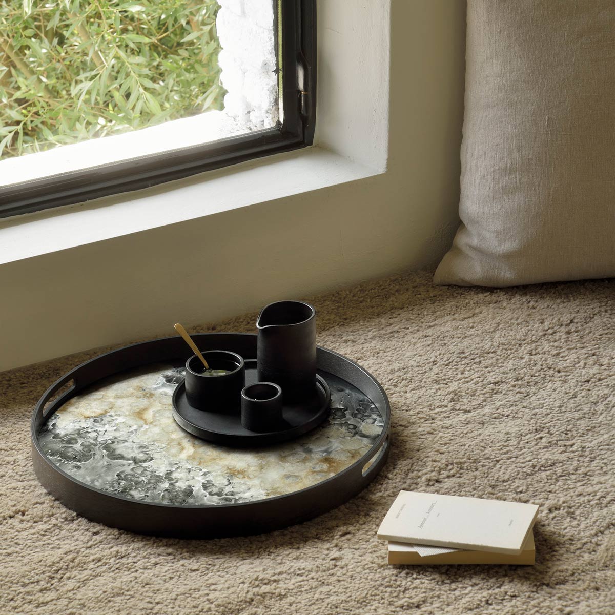 dunes ethnicraft teppich wolle lifestyle dunkel gemuetlich 86476