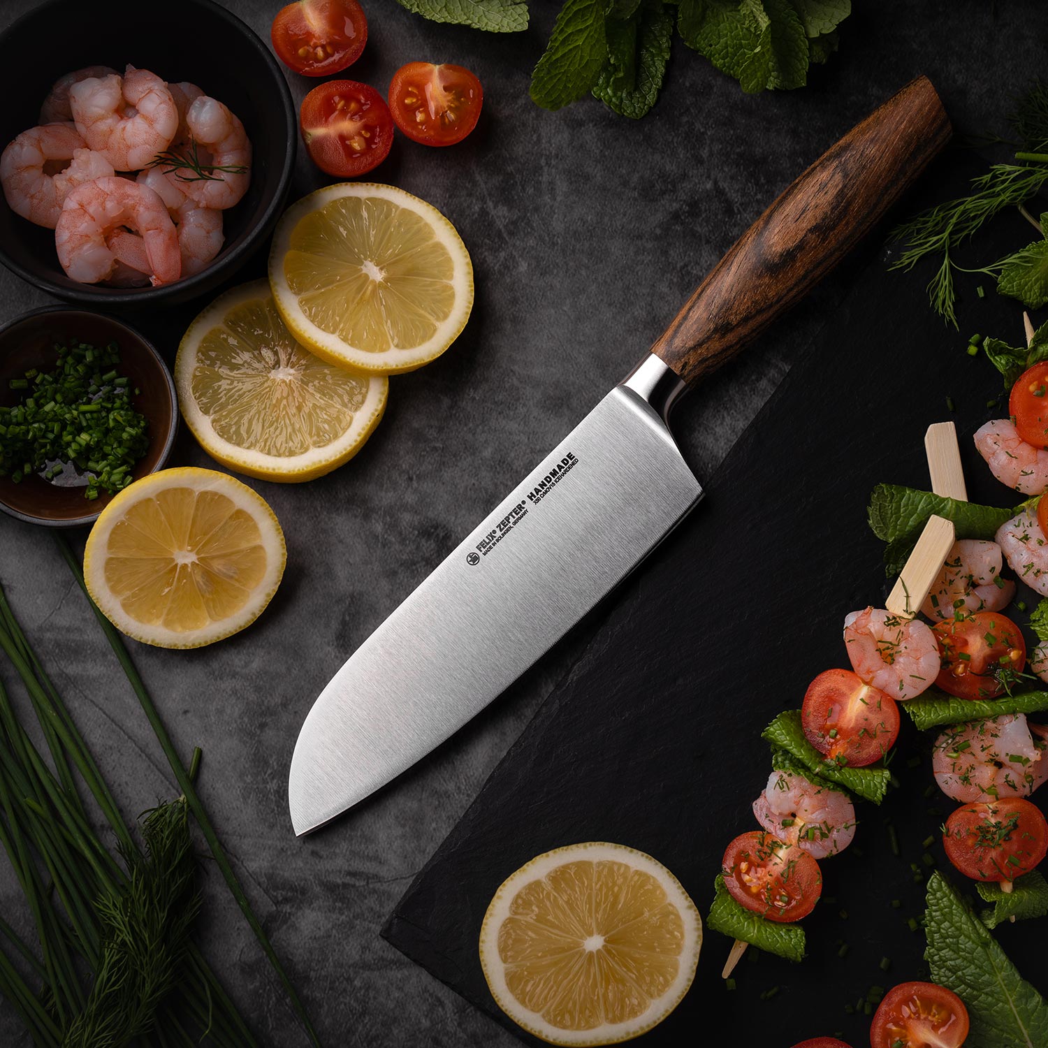 Felix Solingen - Size S Bocote Santokumesser 16 cm