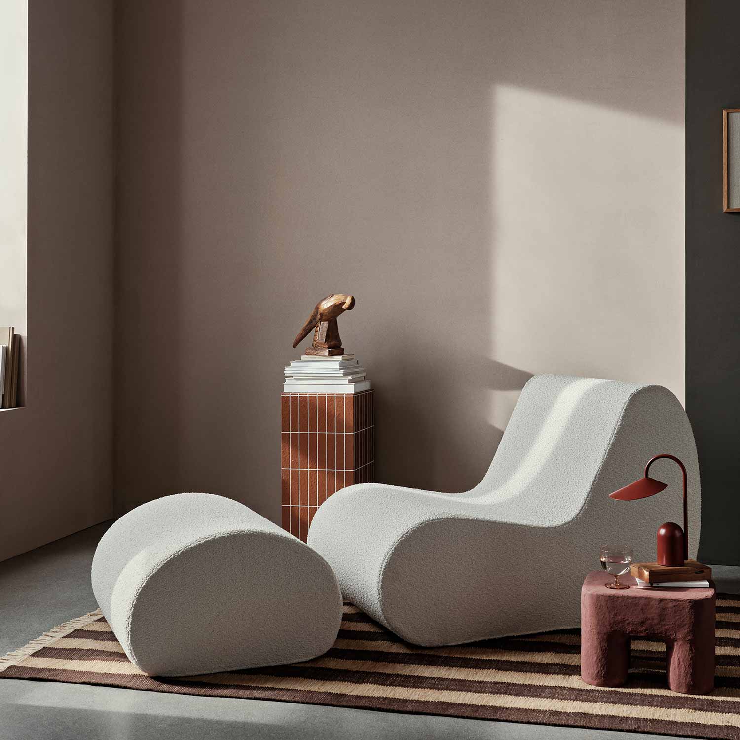 fermLIVING SS24 RouliCenterModule PureBoucleOff white 1104269296 RouliPouf PureBoucleOff white 1104269300 1 101556