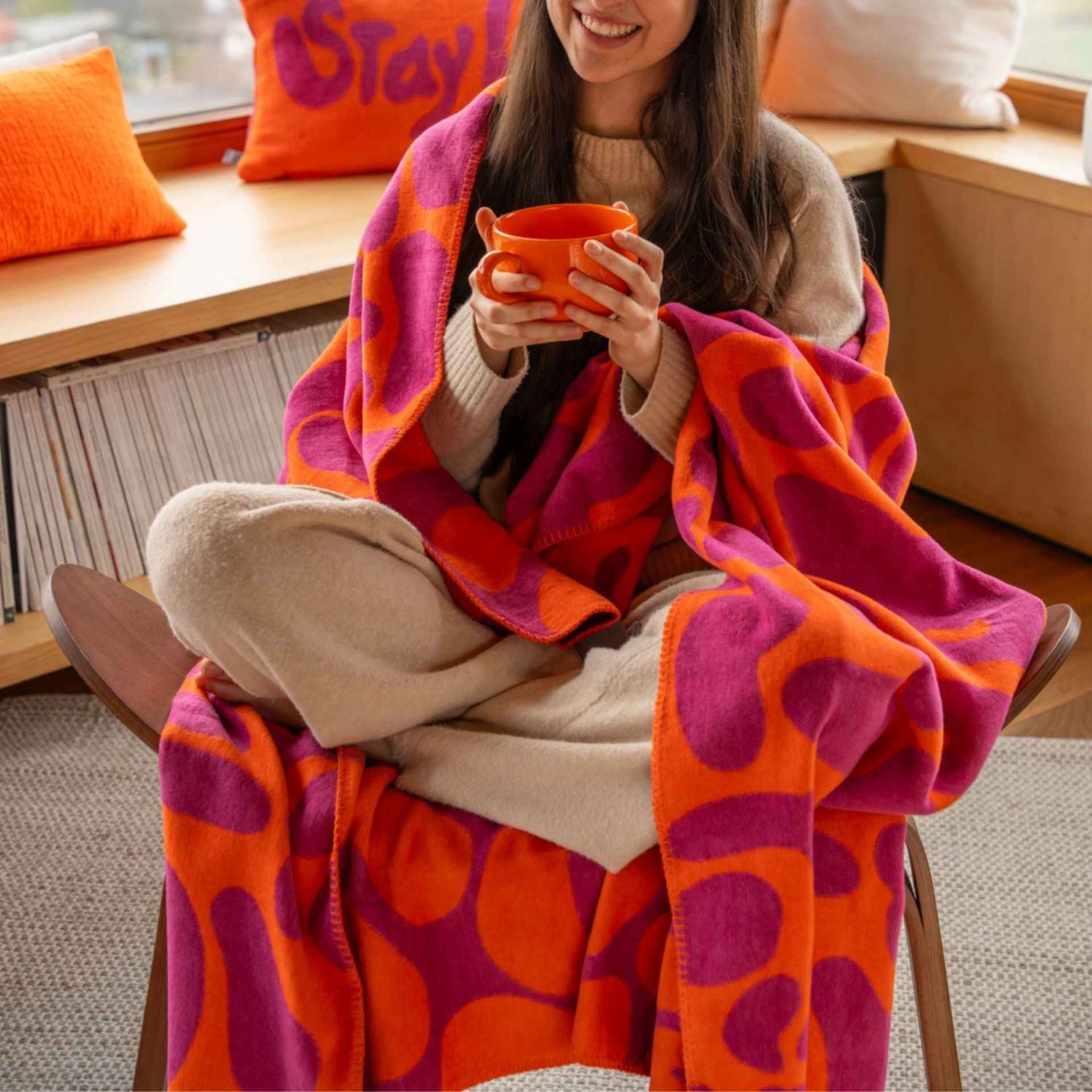 pad - Wild Decke 150 x 200 cm pumpkin-fuchsia