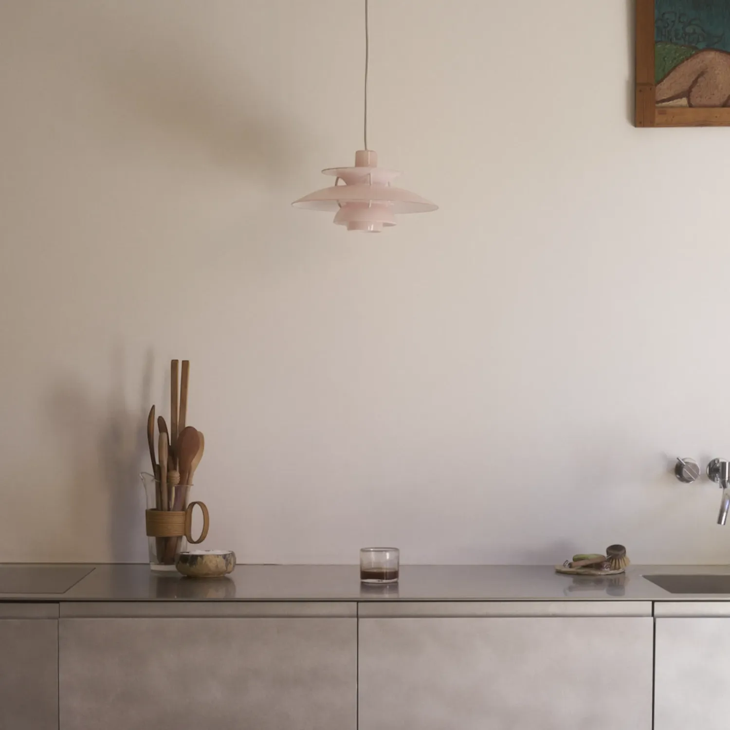 Louis Poulsen - PH 5 Ø 320 Opal Pendelleuchte pale rose