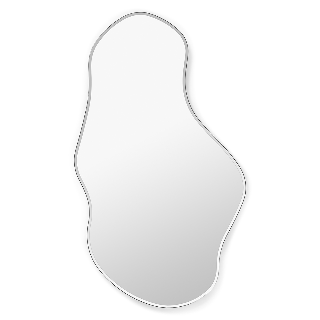 ferm living pond spiegel large dark chrome 74971