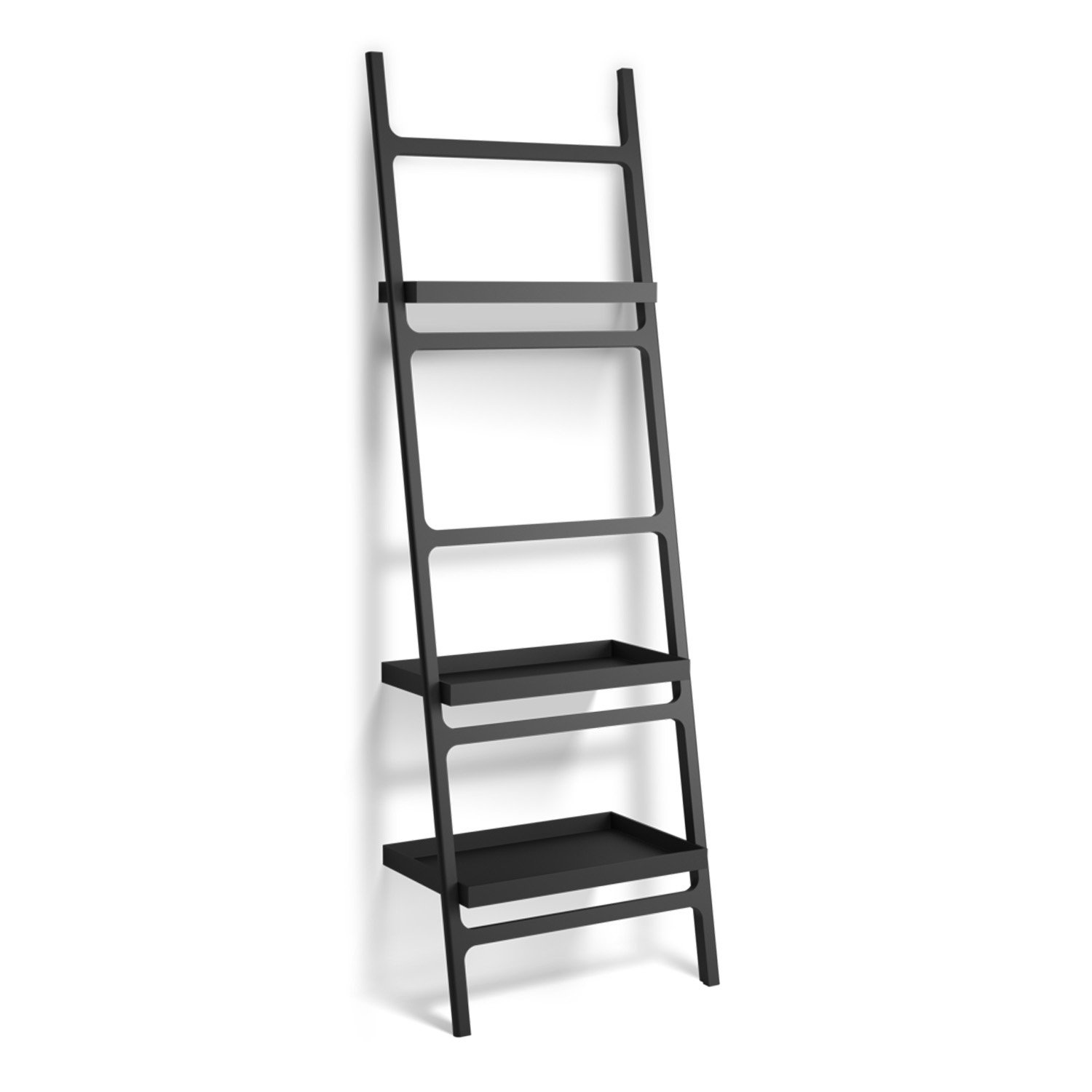 0932060 Stone Handtuchleiter mit Ablagen Schwarz Decor Walther