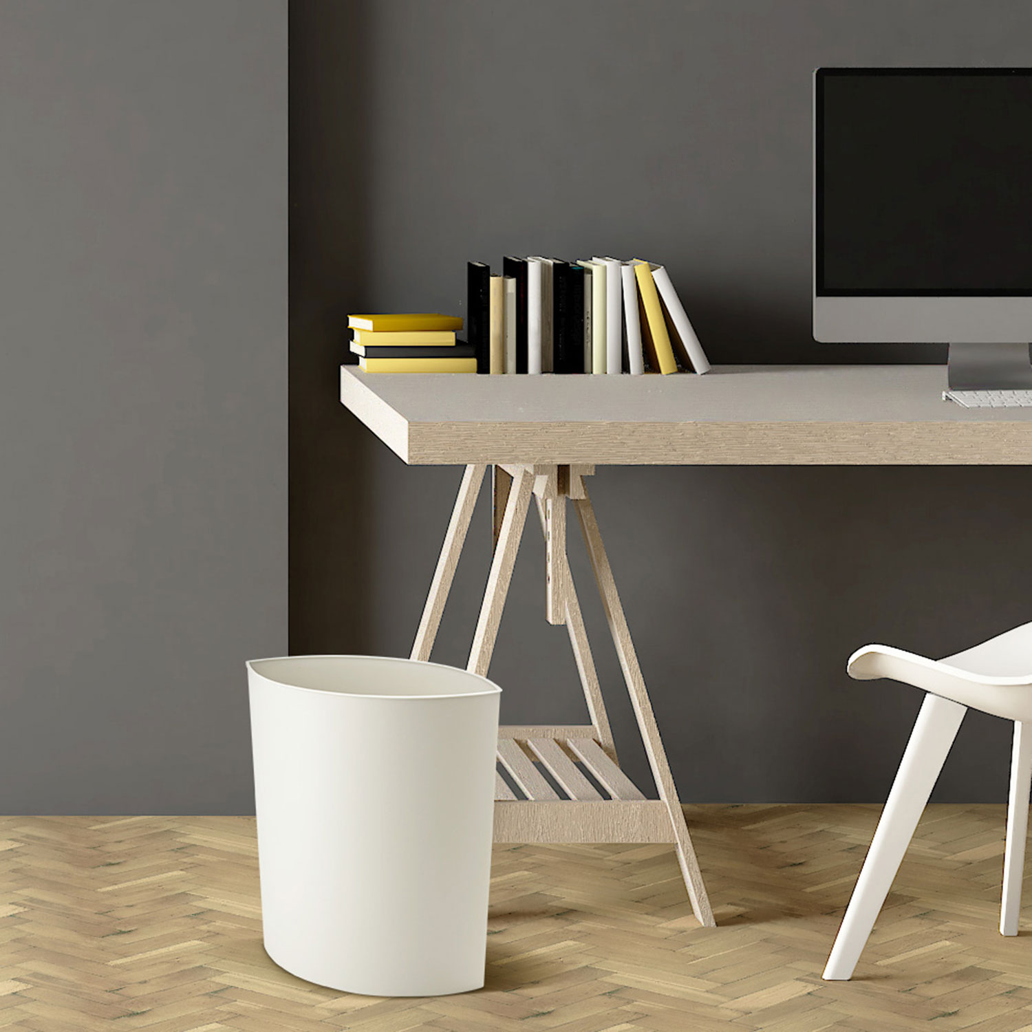 authentics LIP papierkorb weiss 106707