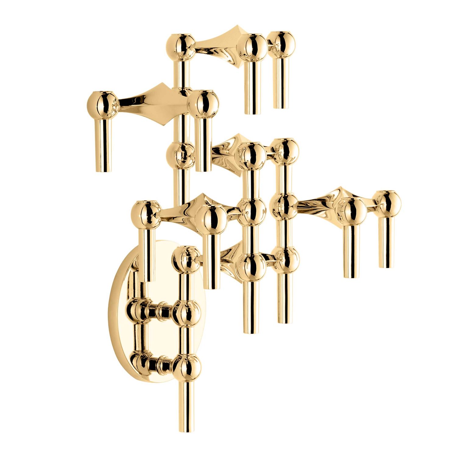 STOFF Nagel - Wandhalterung für Kerzenhalter chrom