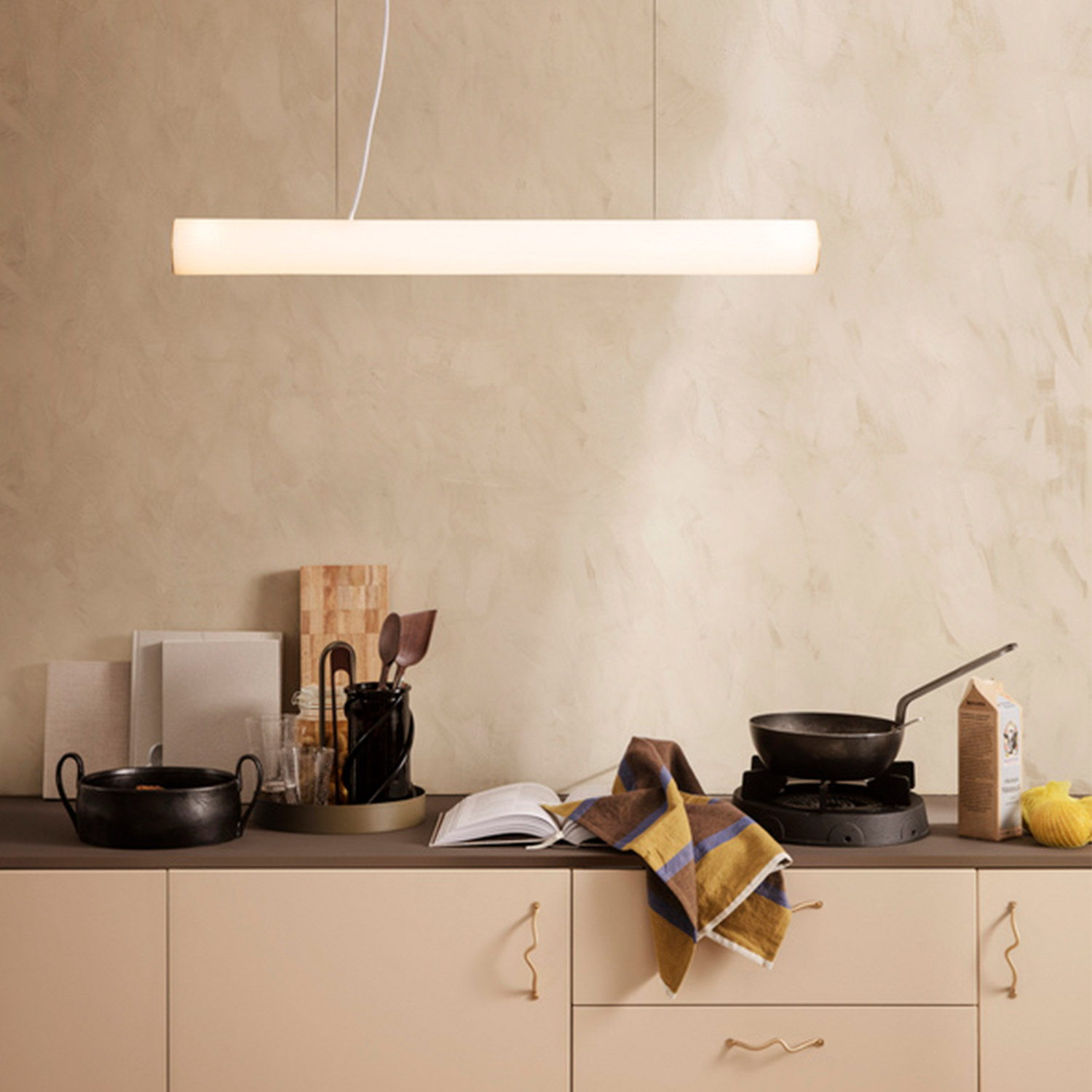 ferm living vuelta pendant white brass 69890