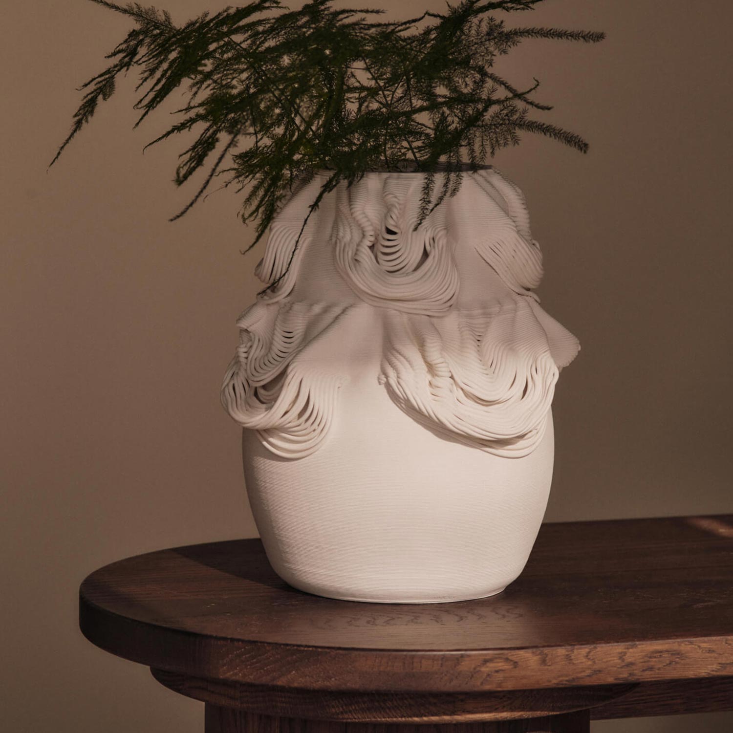 Ferm Living - Drisca Vase H 23 cm off-white
