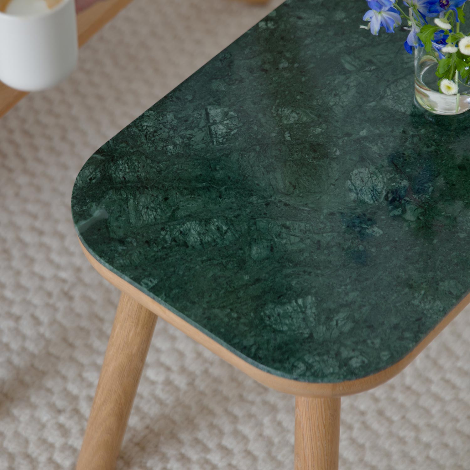 UMAGE paff table oak green marble draufsicht 102885