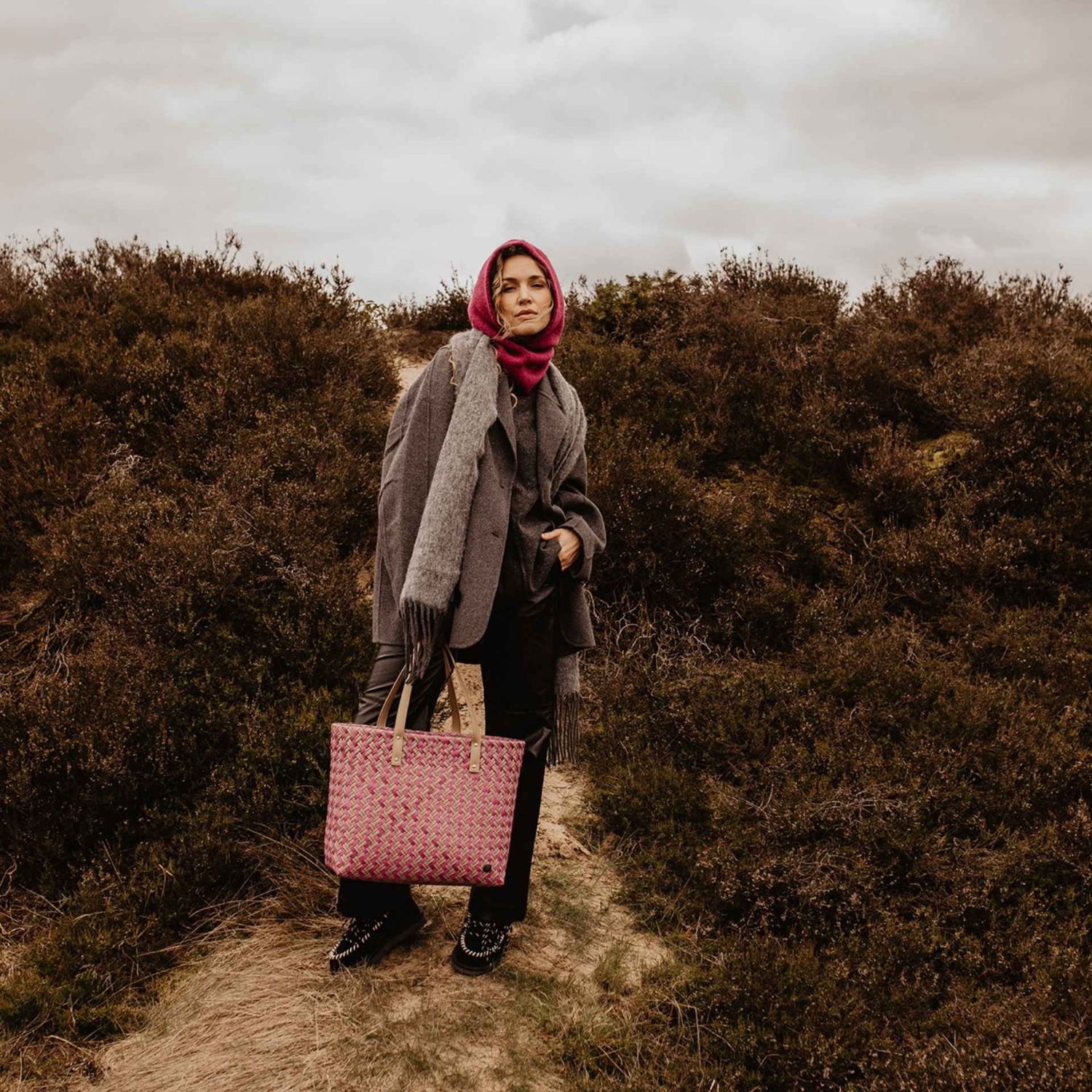Handed By - Faye Shopper raspberry pink pattern