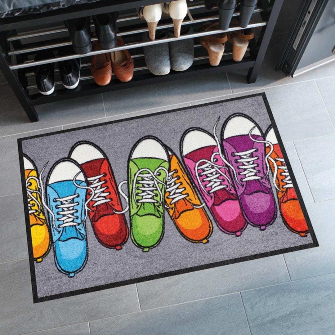 salonloewe bunte turnschuhe fussmatte 82390