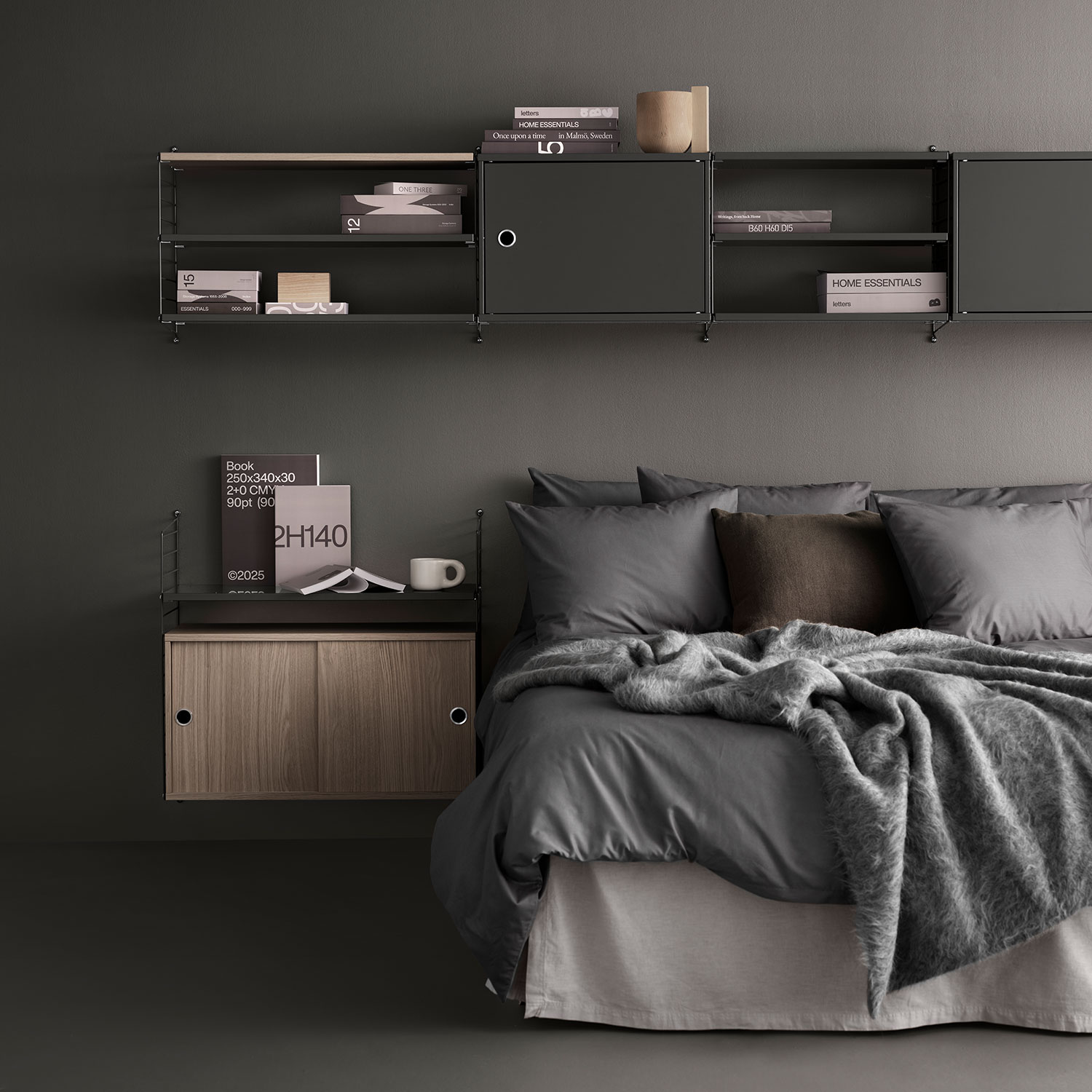 string - Schrankelement mit Schwenktüre eiche