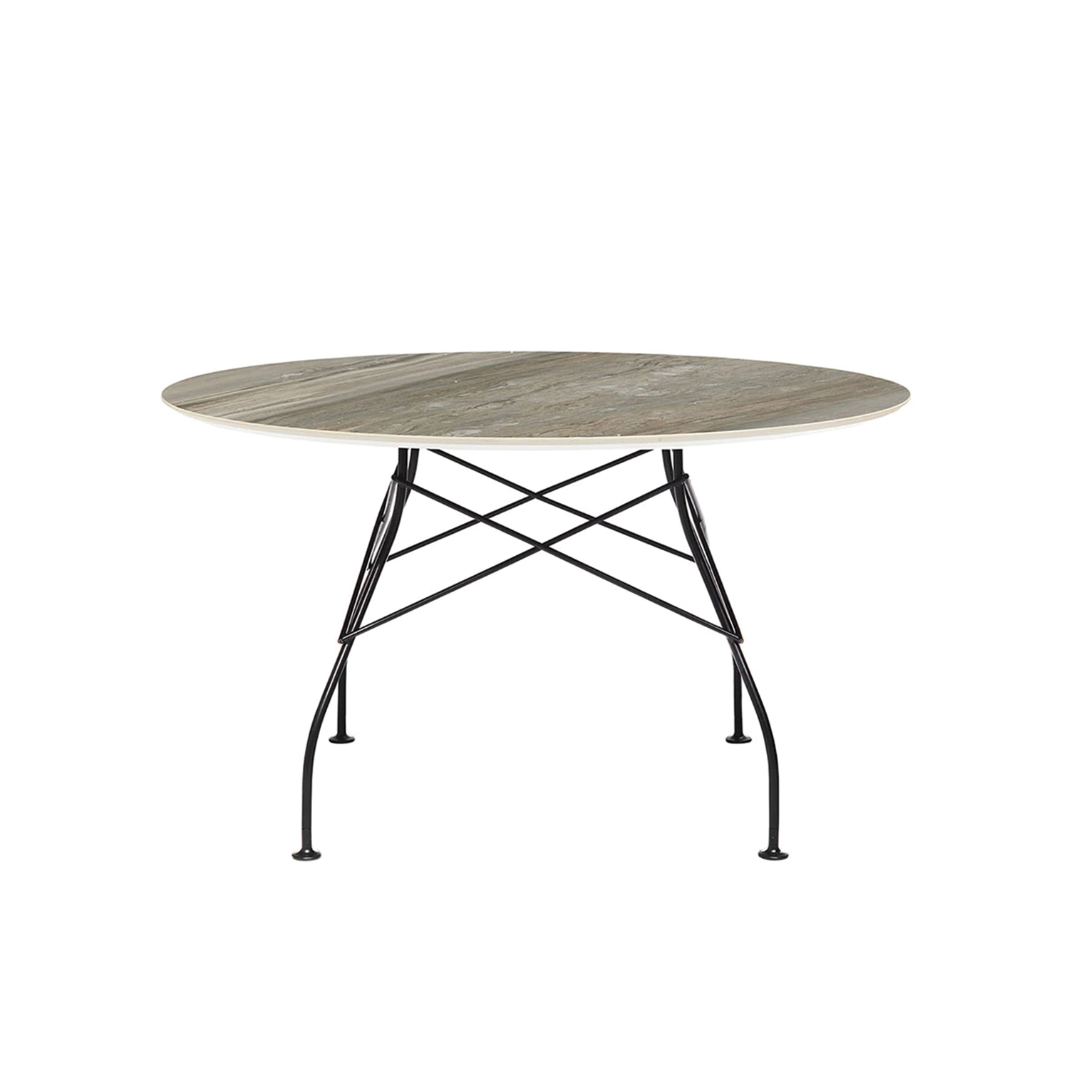 kartell glossy tisch schwarz tropical grey 79183