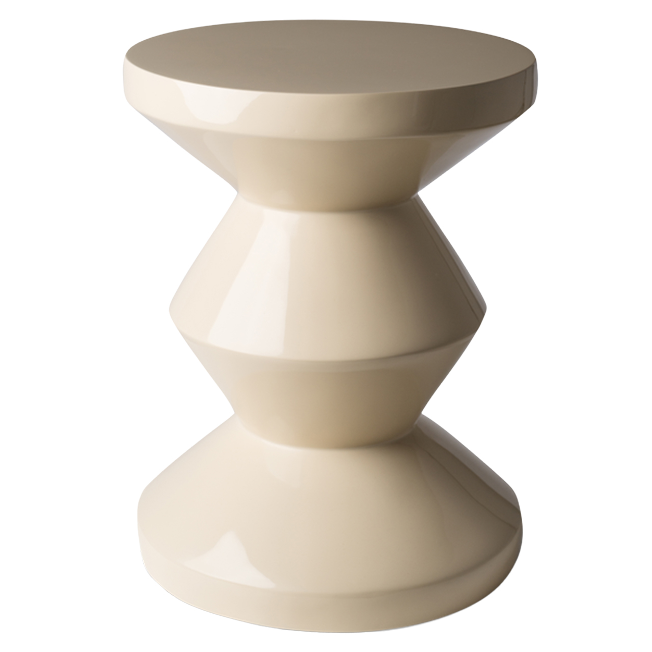 pols potten zig zag hocker beige 95838