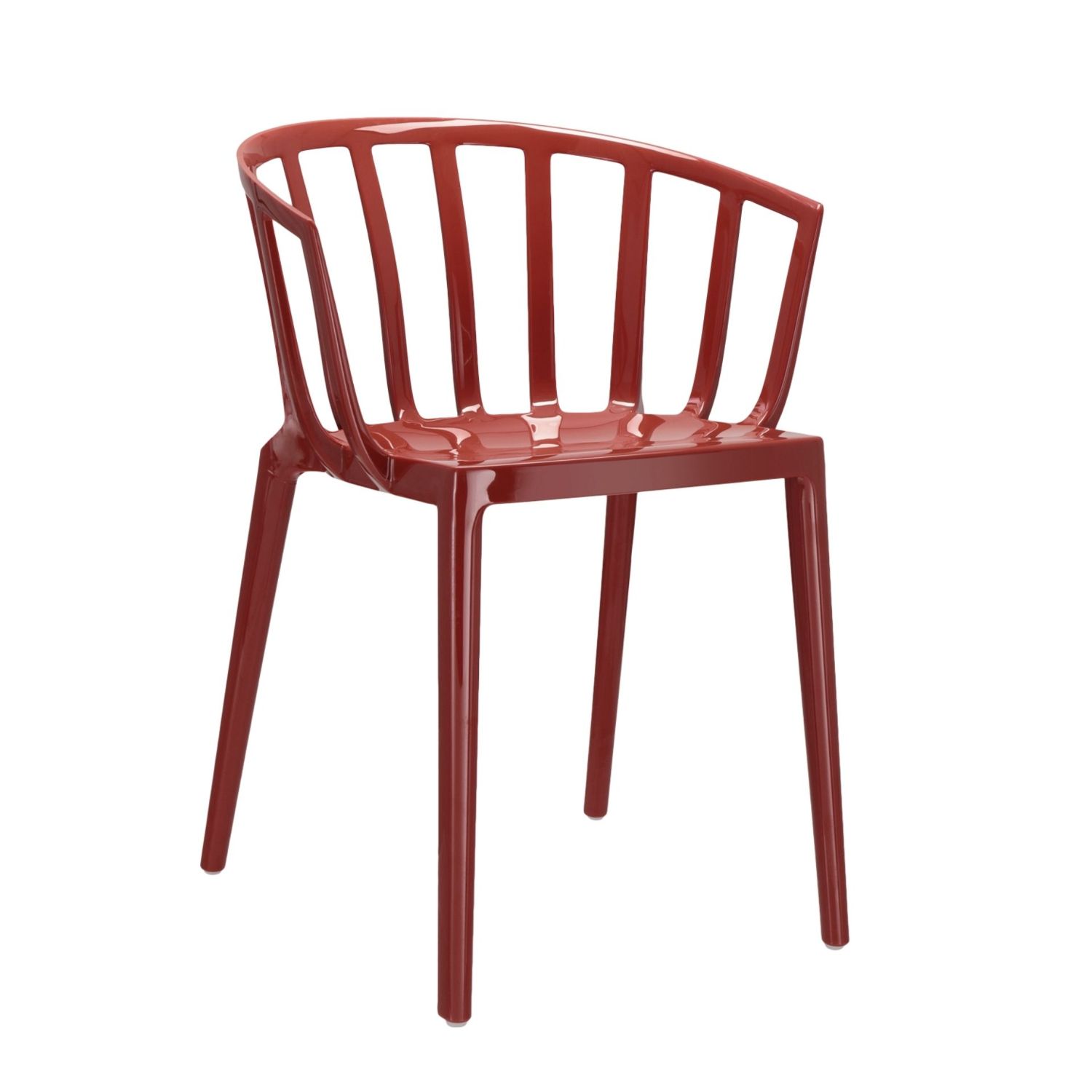 Kartell - Venice Stuhl bordeaux glänzend