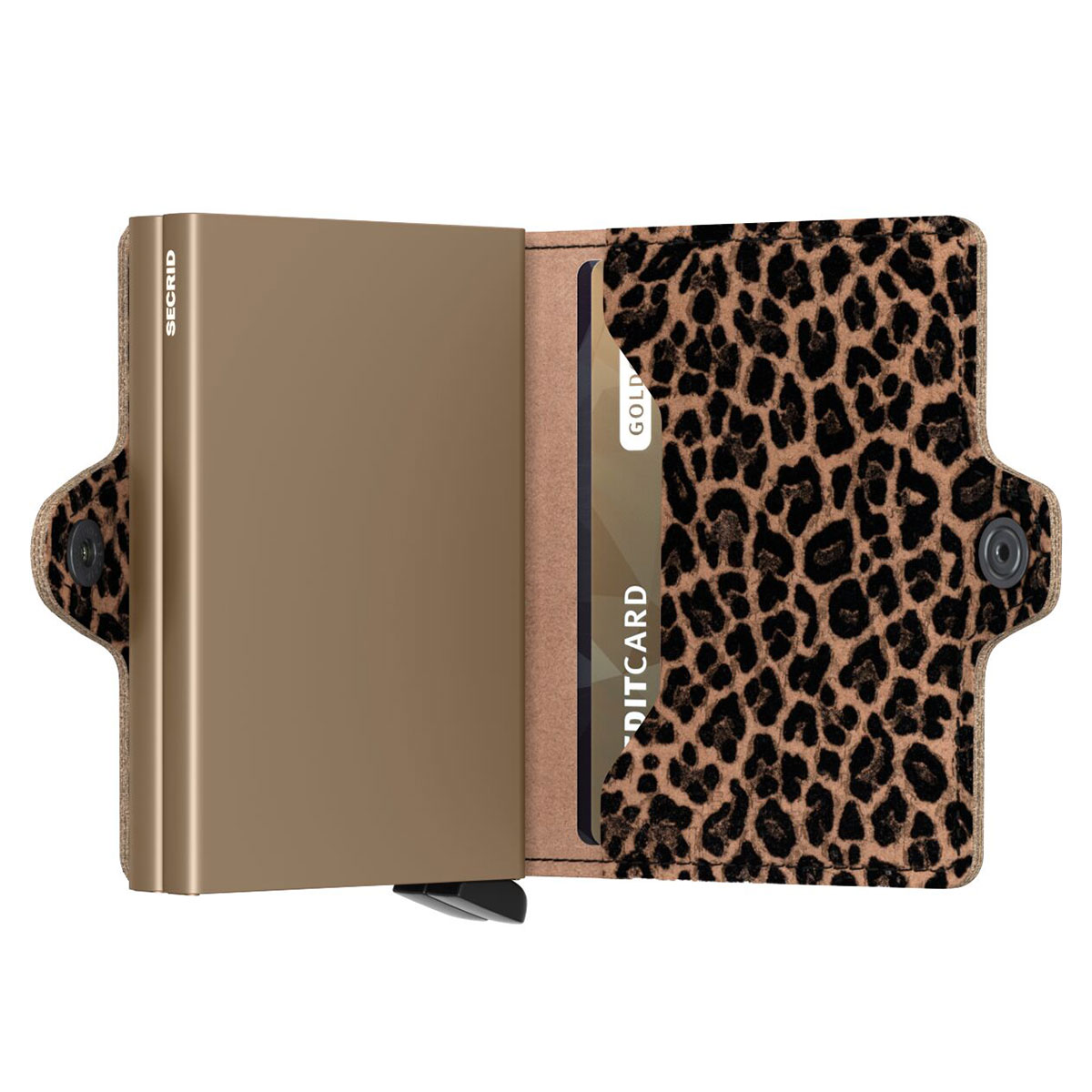 secrid Twinwallet leo beige halb offen 105145