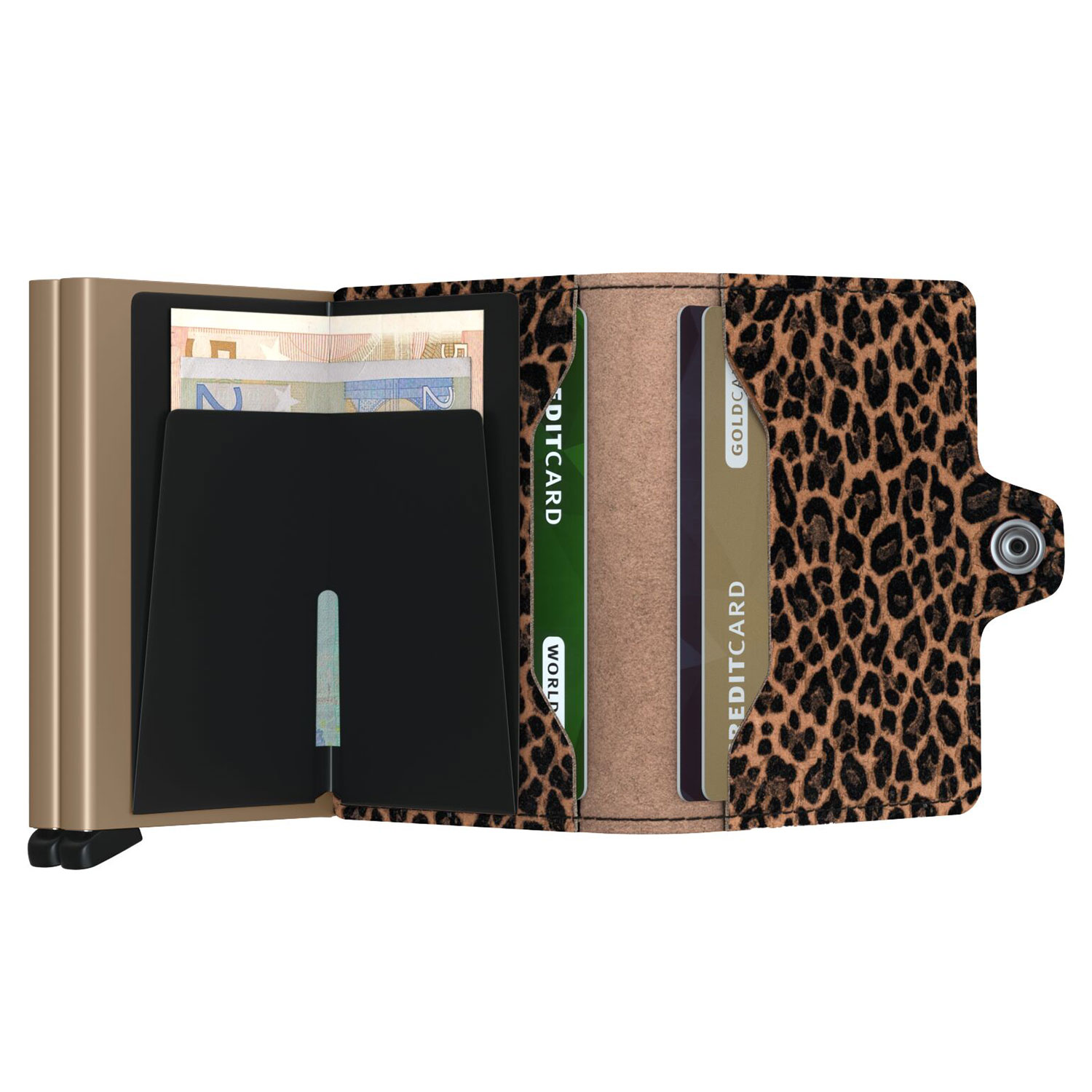 secrid Twinwallet leo beige offen 105144