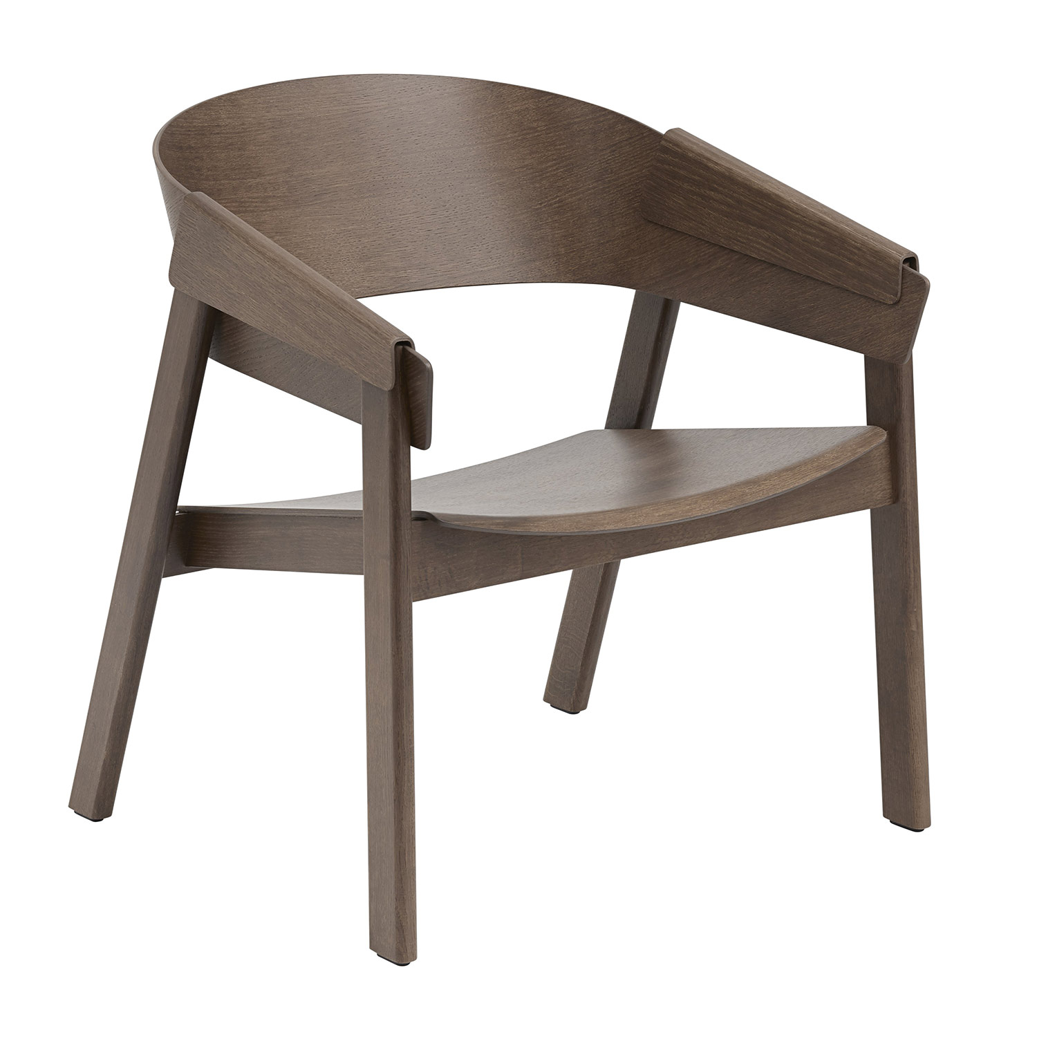 muuto cover lounge chair dark stained brown 71936