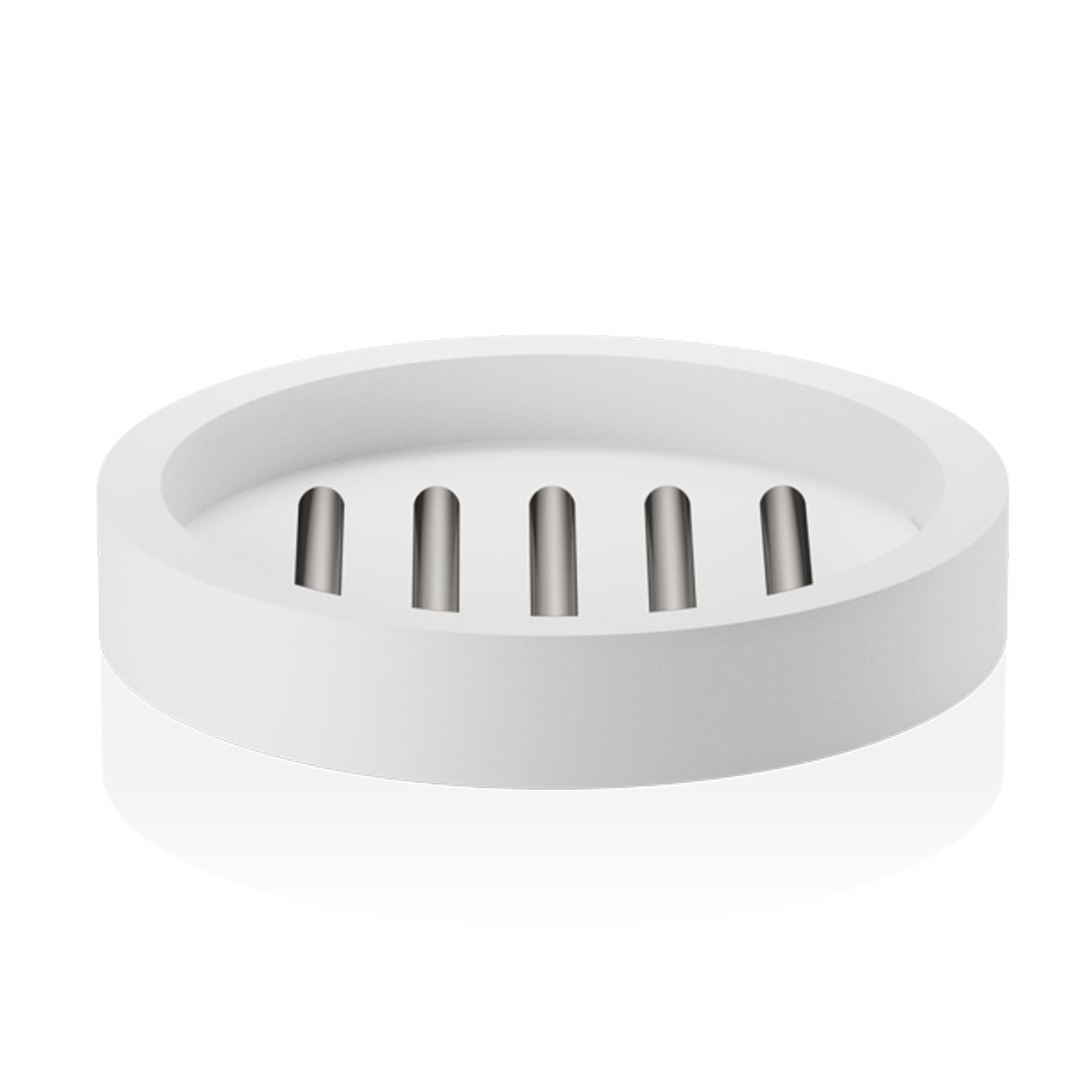 0972155 Stone Seifenschale weiss edelstahl Decor Walther