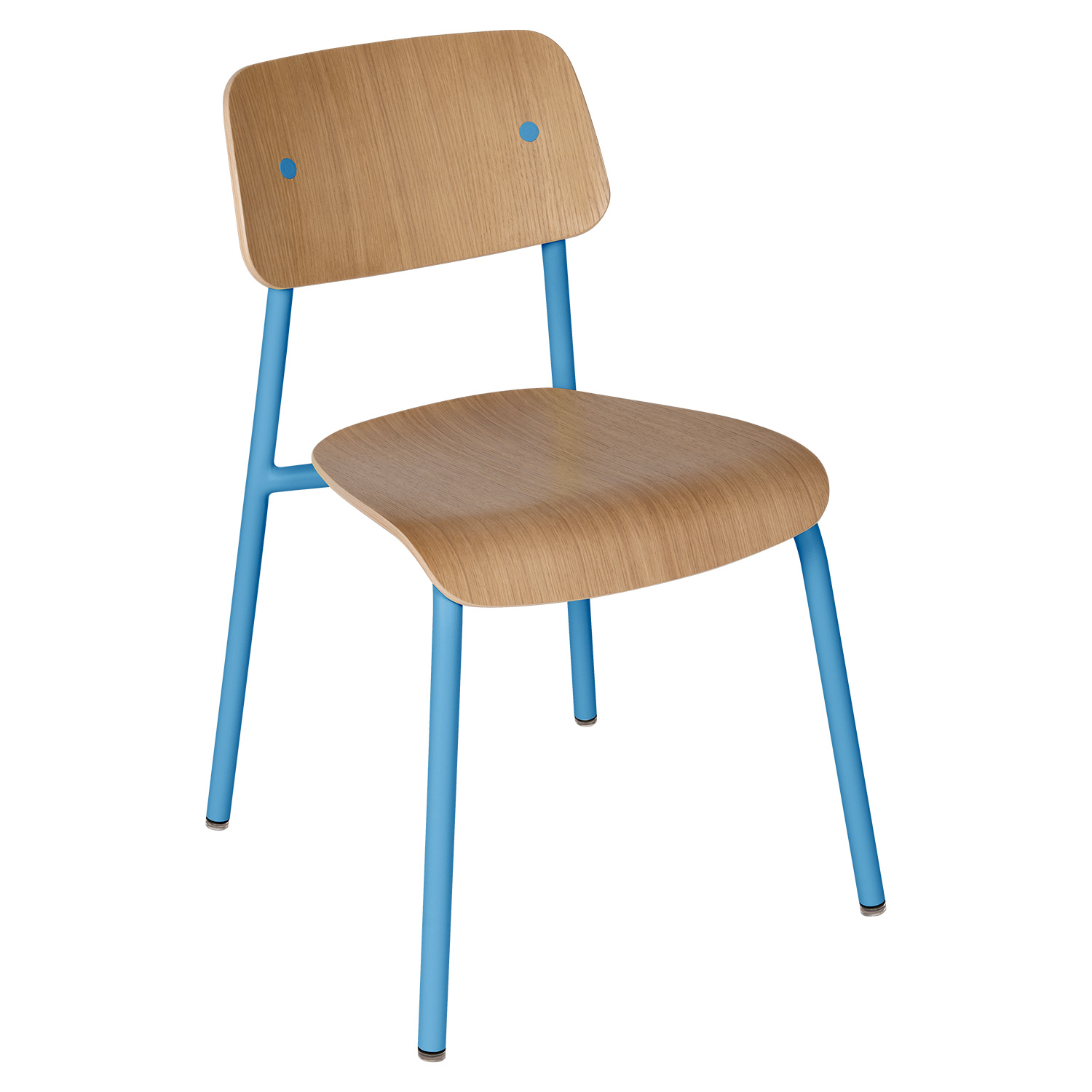 fermob studie stuhl holz maya blau 6921E1 108624