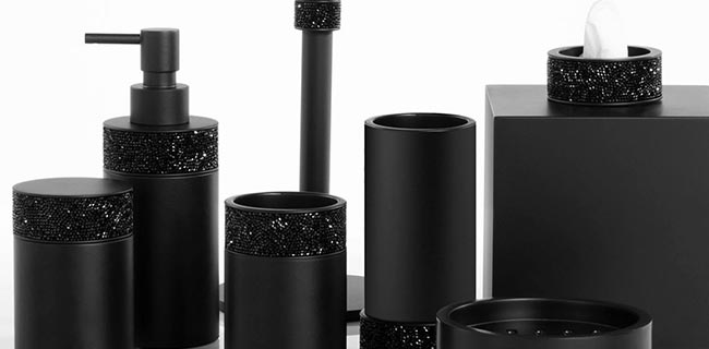 Decor Walther Seifenspender Rocks schwarz matt