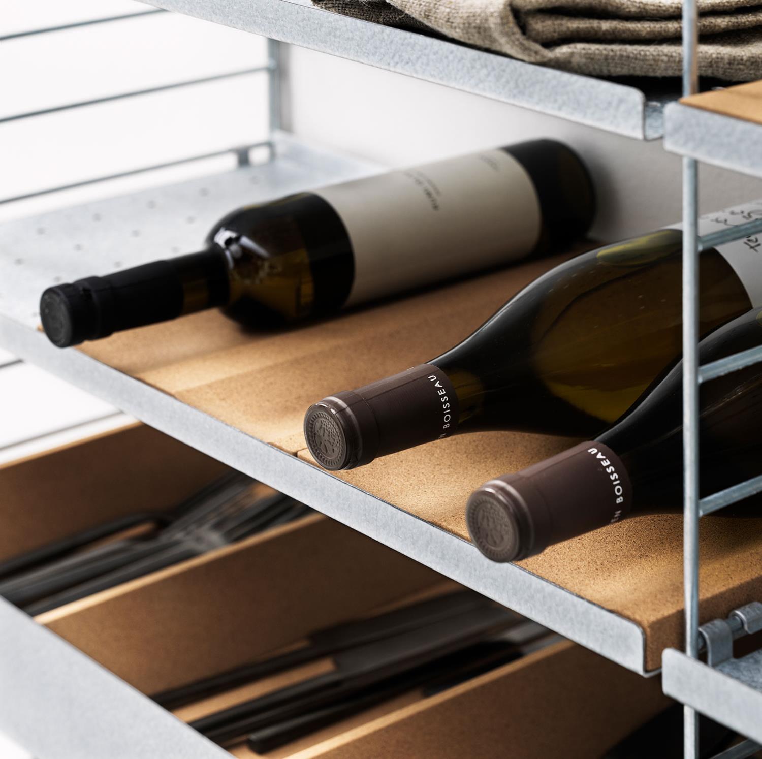 flaschenhalter kork string regal 66670