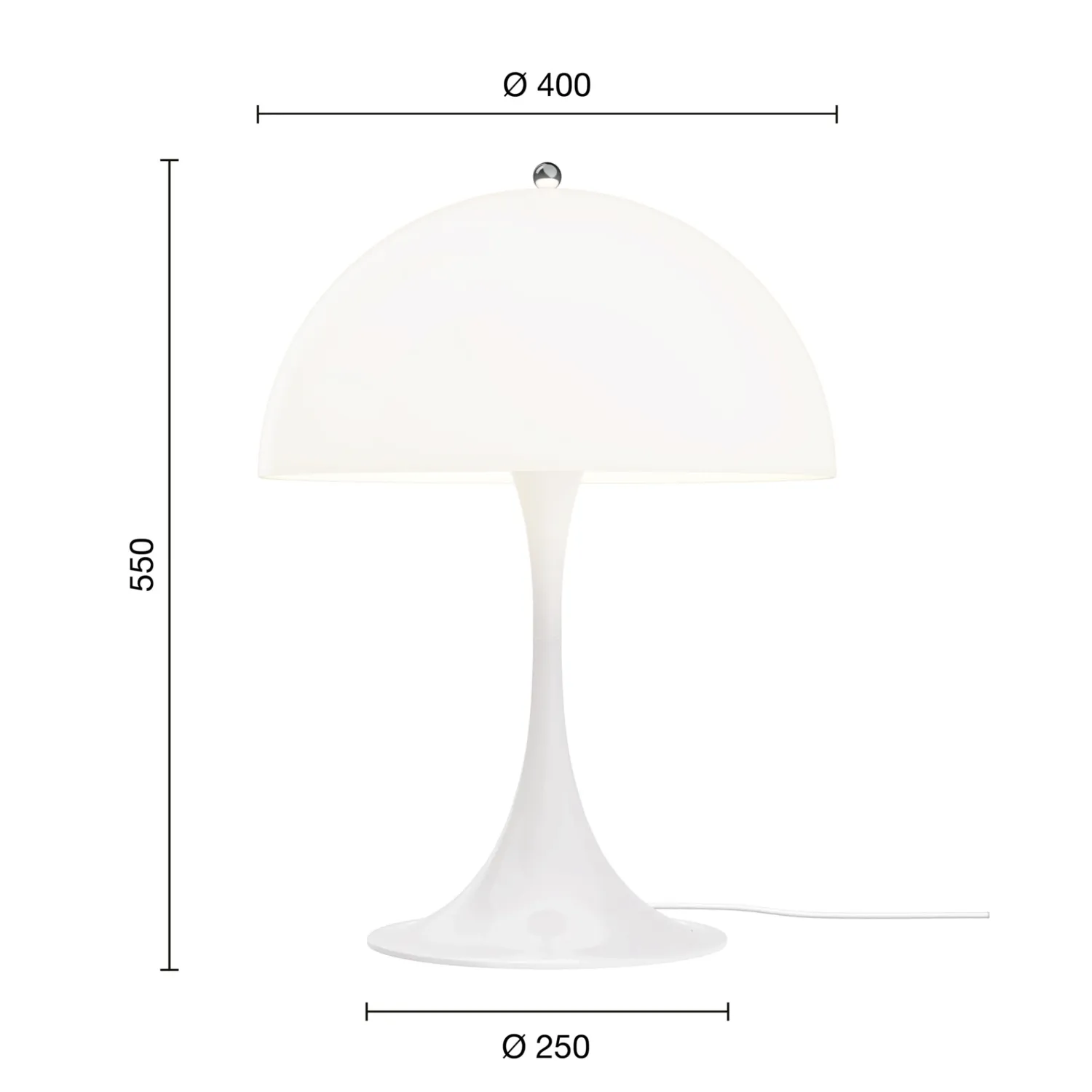 Louis Poulsen - Panthella 400 Tischleuchte Opal White