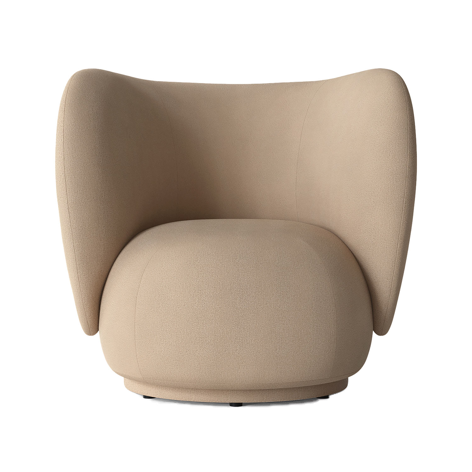 ferm living rico lounge chair brushed sand 85026