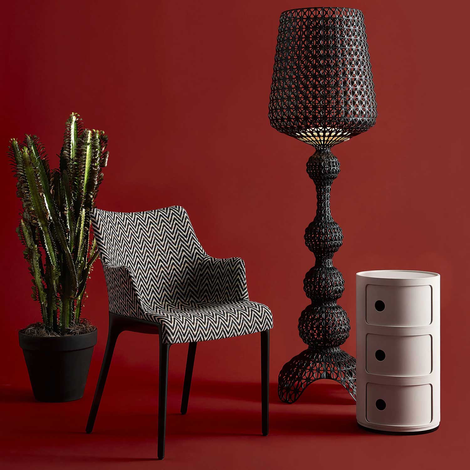 kartell eleganza nia missoni stuhl zigzag 102487