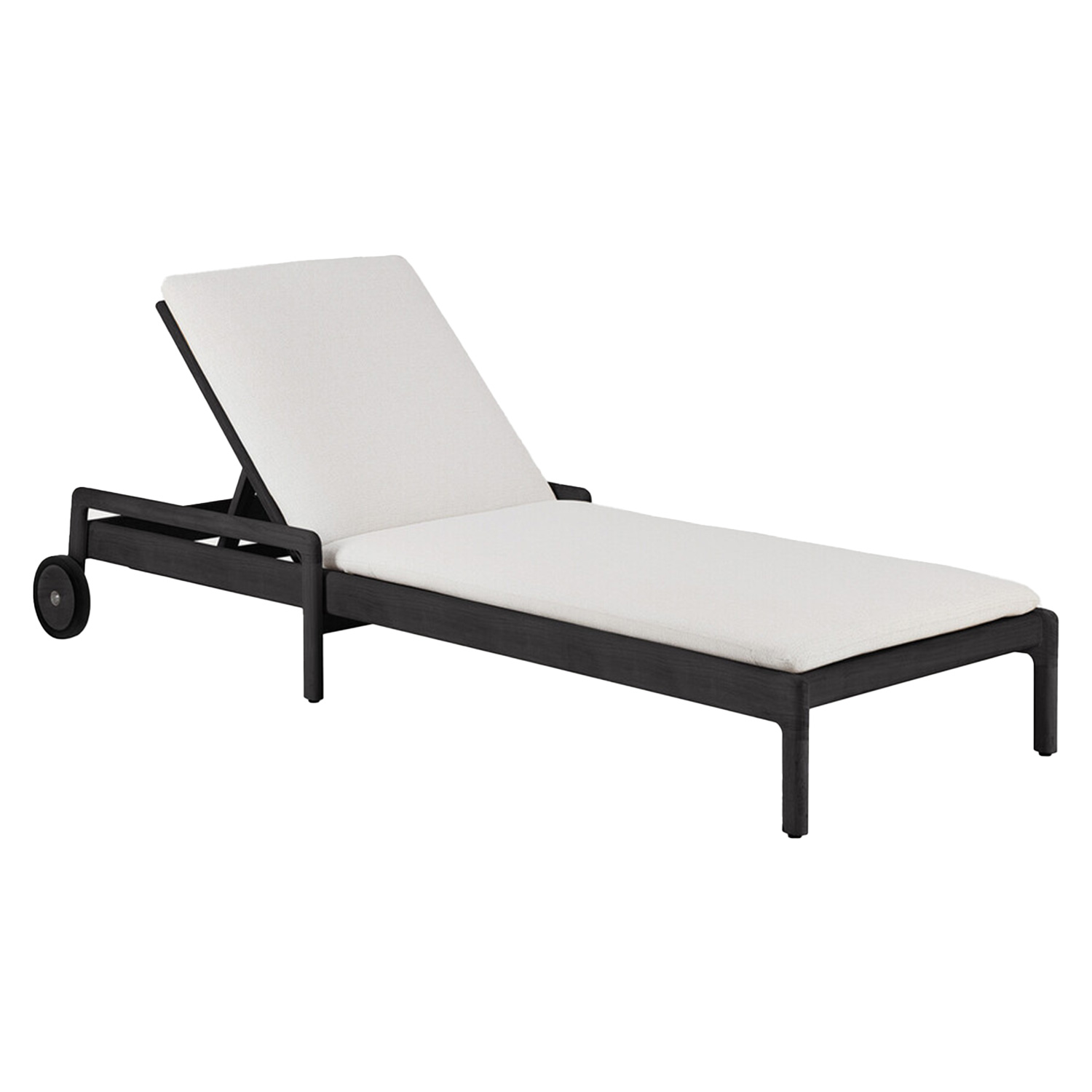 Ethnicraft Jack Sonnenliege plus Posterung Bundle Teak schwarz offwhite 103305