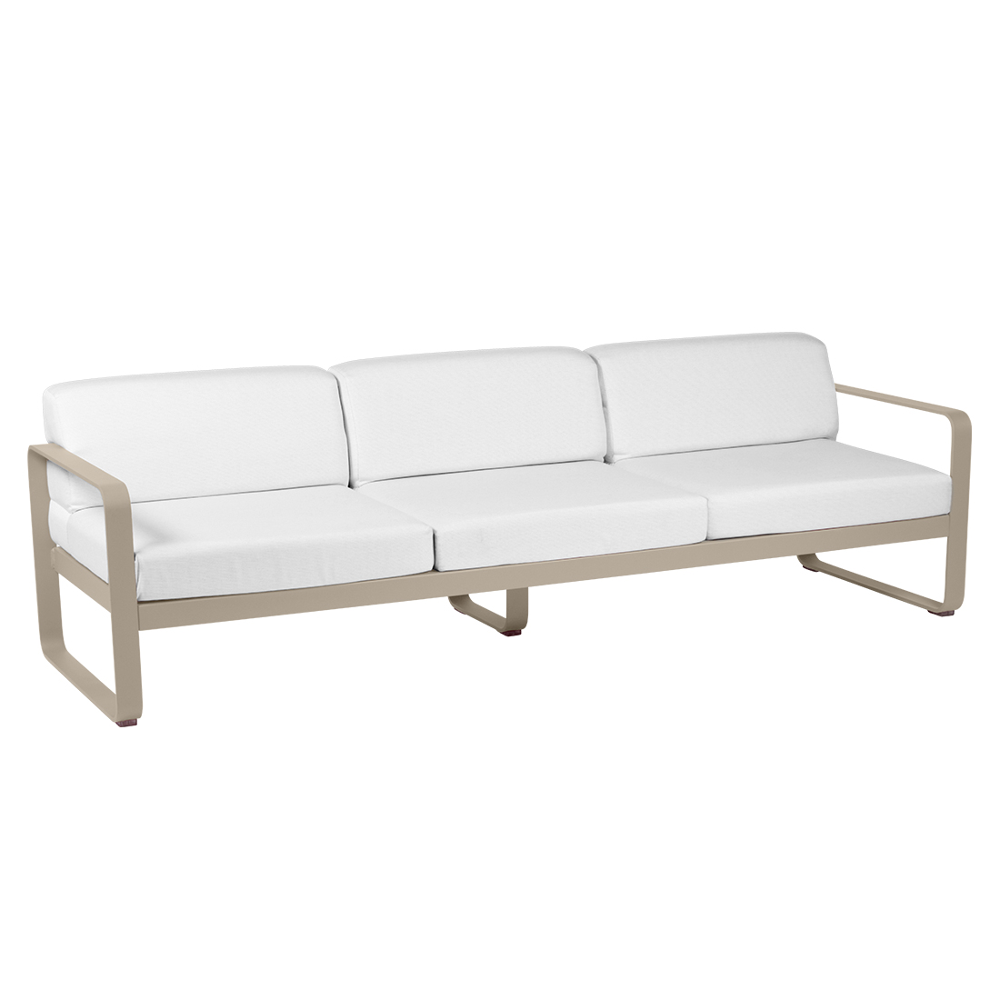 fermob bellevie sofa 3 muskat flanellgrau 66001