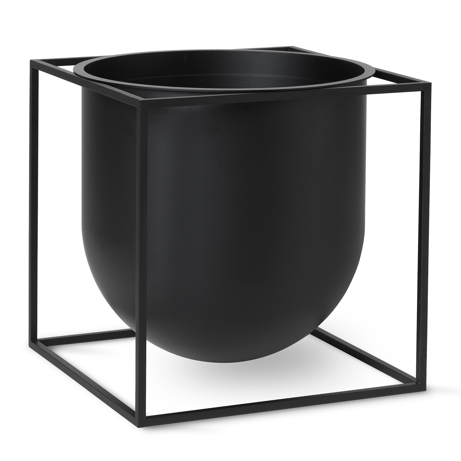 byLassen Kubus Flowerpot 23 Black