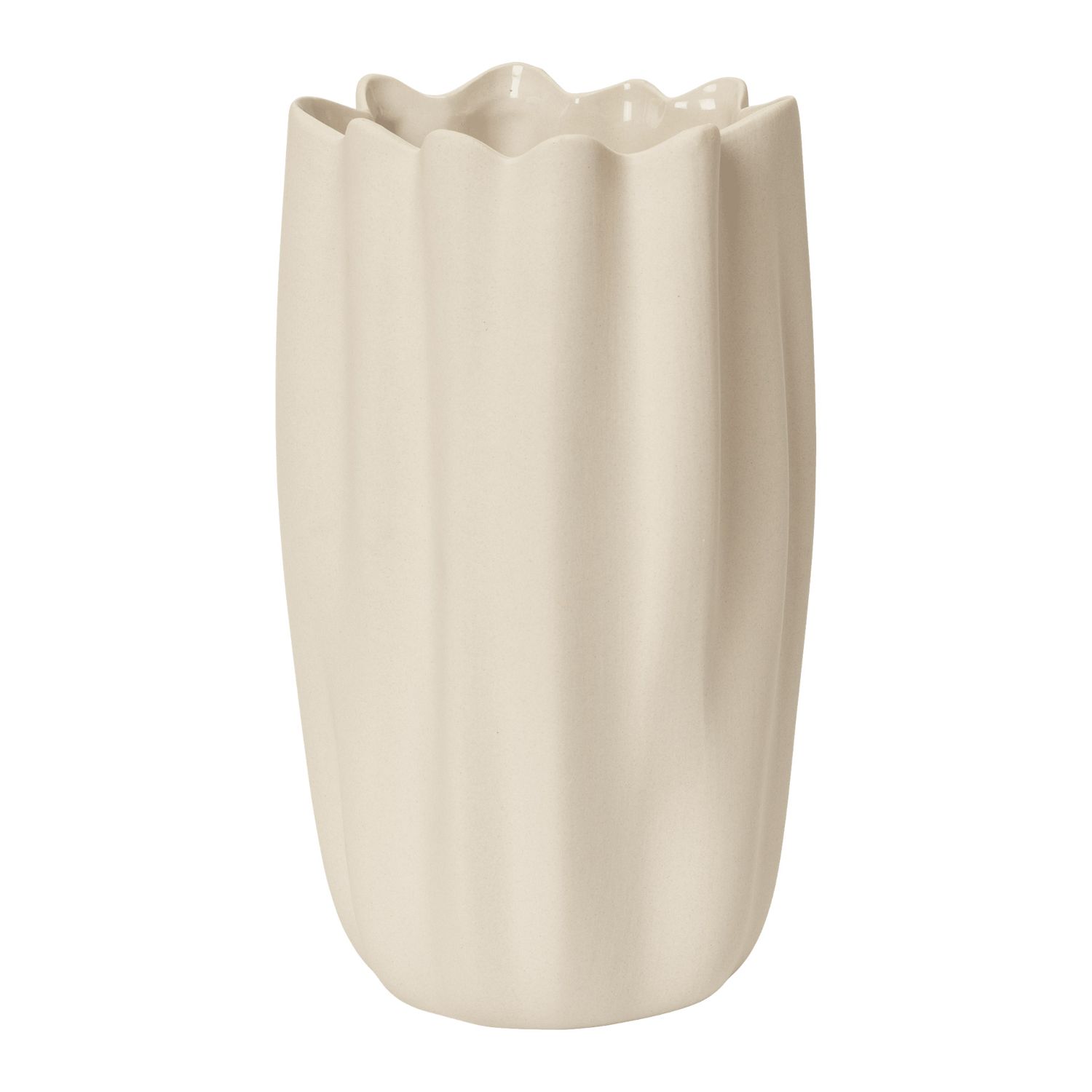 Ferm Living - Nium Vase H 23 cm off-white