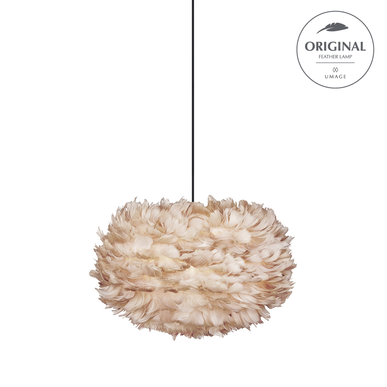 umage eos leuchte light brown original feather 21457