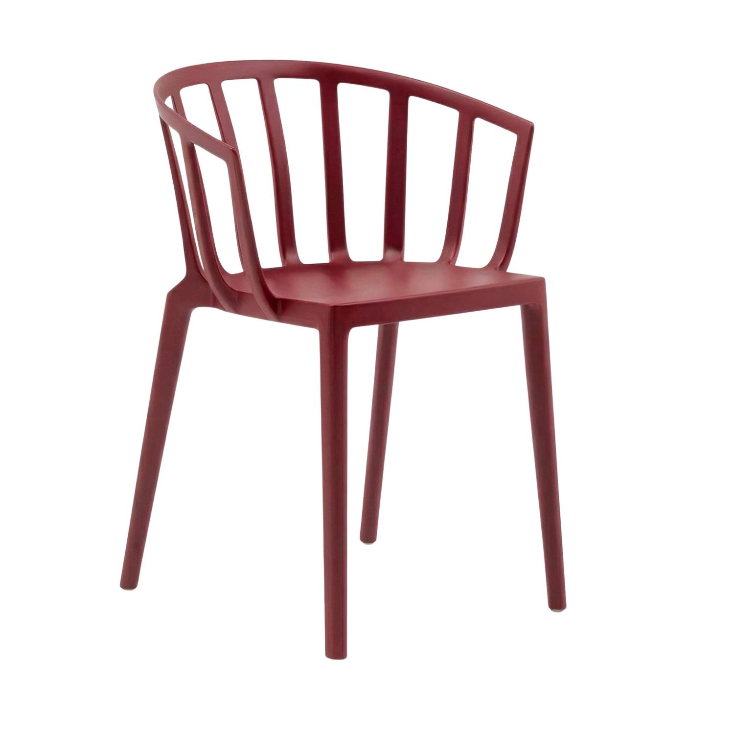 Kartell - Venice Mat Stuhl bordeaux matt