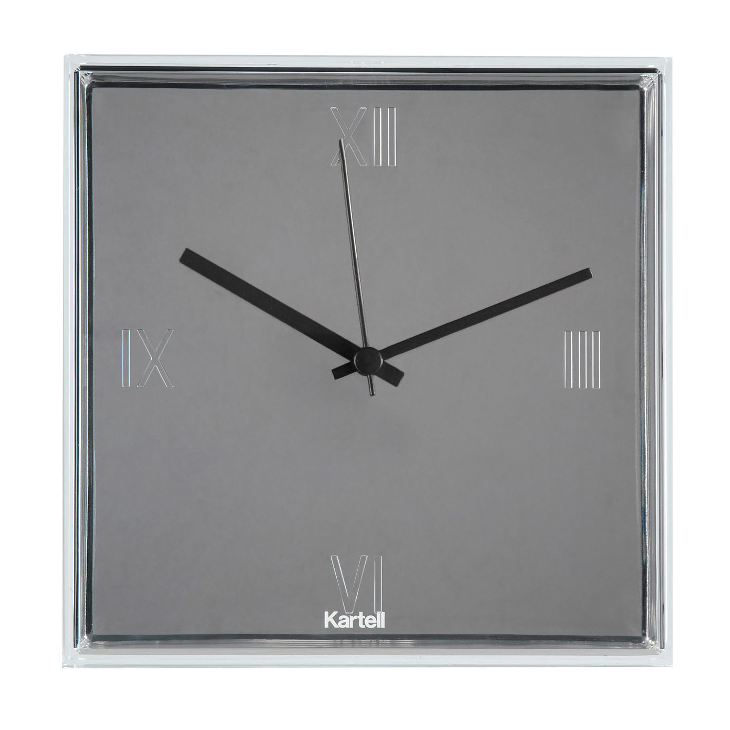 5 tic tac Uhr chrom front