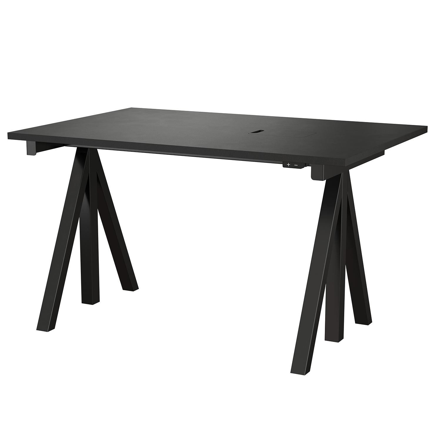 string tischrahmen mit platte schwarz 120cm 89663