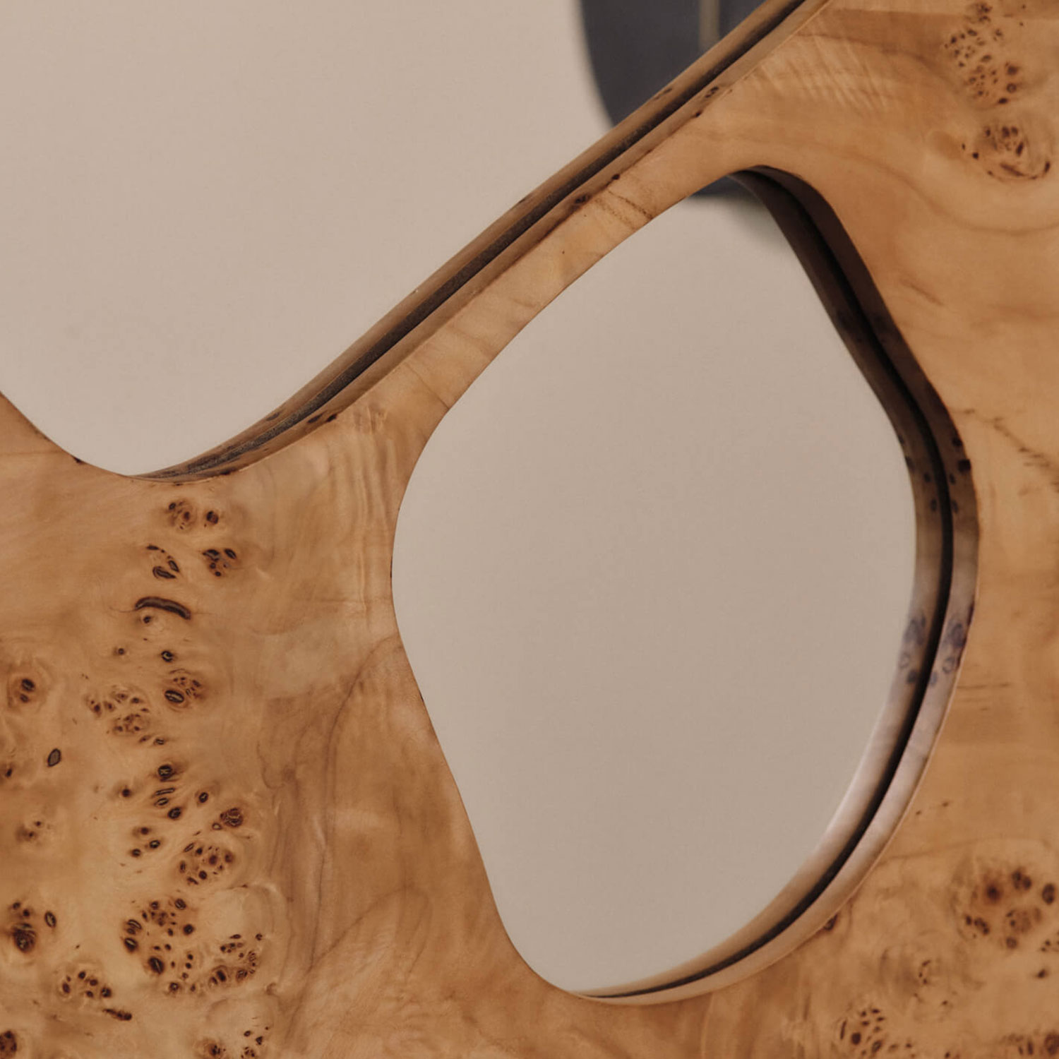 Ferm Living - Folia Spiegel H 82 cm dark stained burl