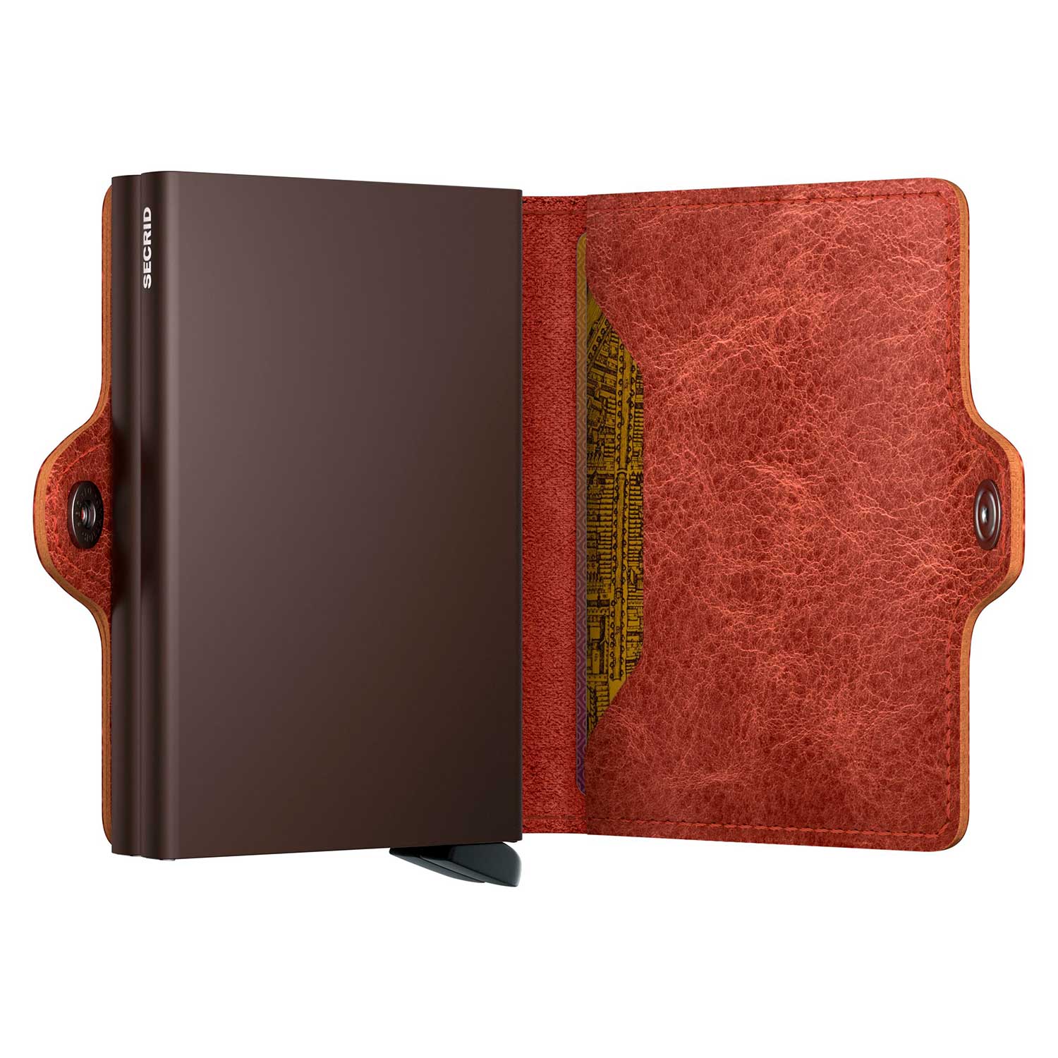 secrid twinwallet vintage orange halb offen 105071