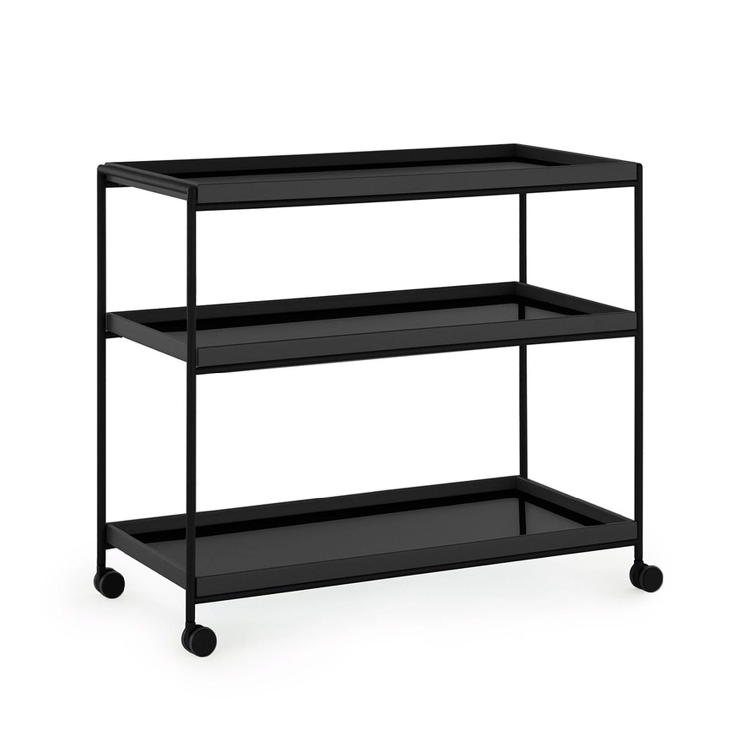 Kartell - Trays Servierwagen lackiert schwarz